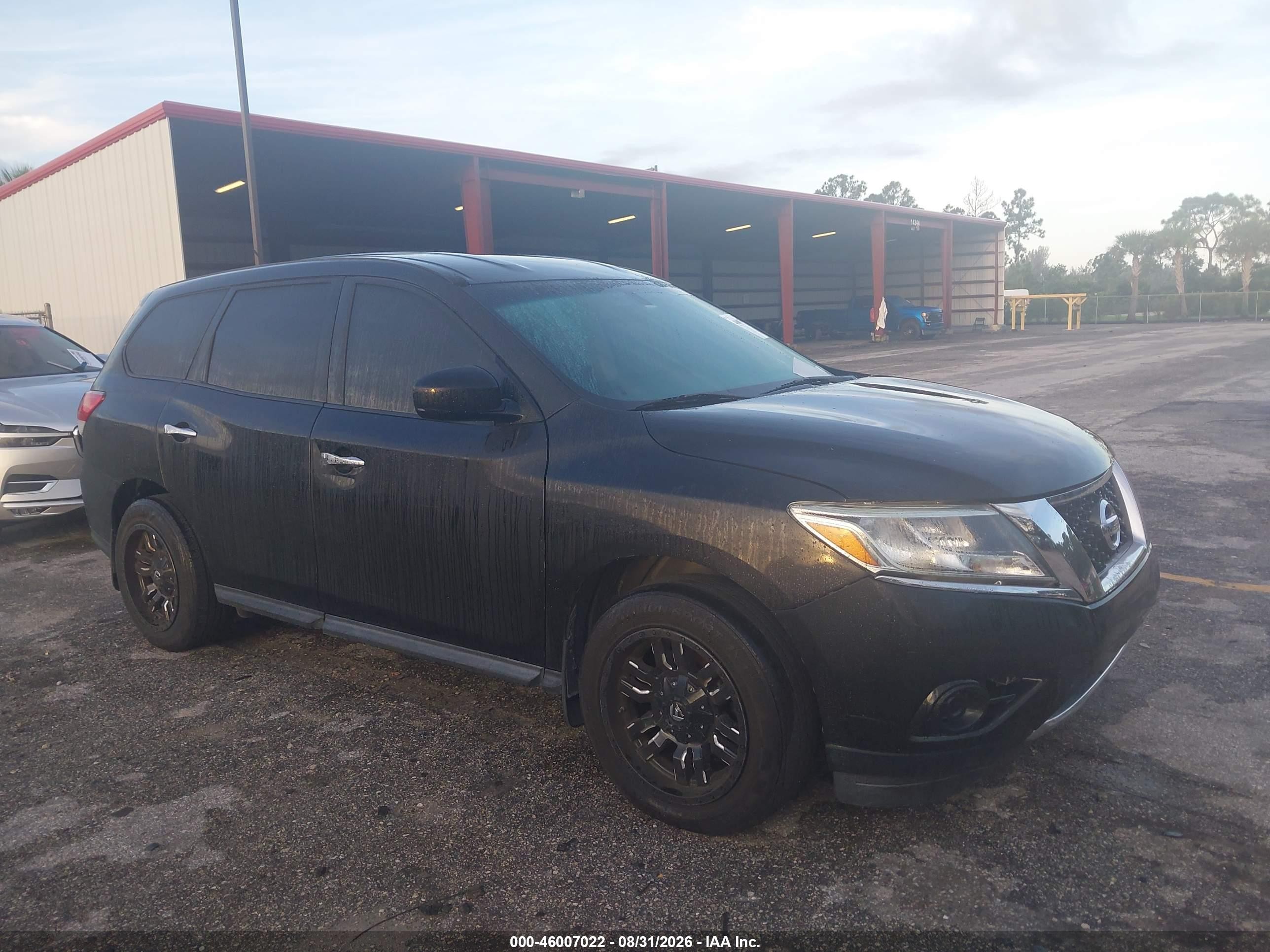 2015 Nissan Pathfinder S Black vin: 5N1AR2MN5FC634631