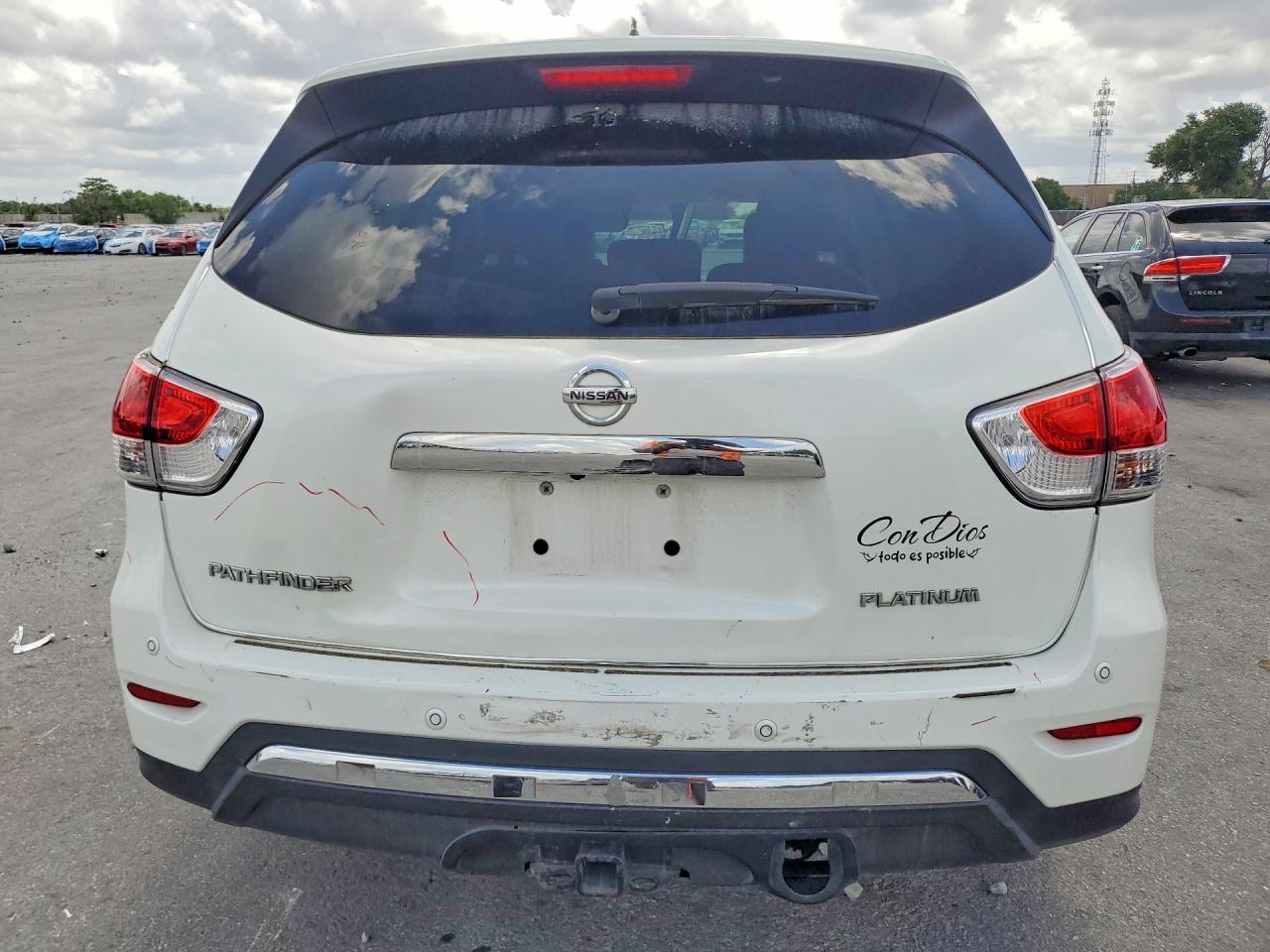 2015 Nissan Pathfinder Platinum White vin: 5N1AR2MN5FC635309