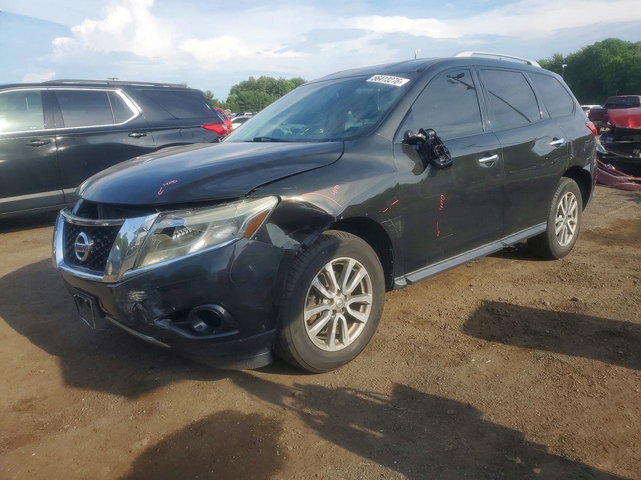 2015 Nissan Pathfinder S Black vin: 5N1AR2MN5FC645094