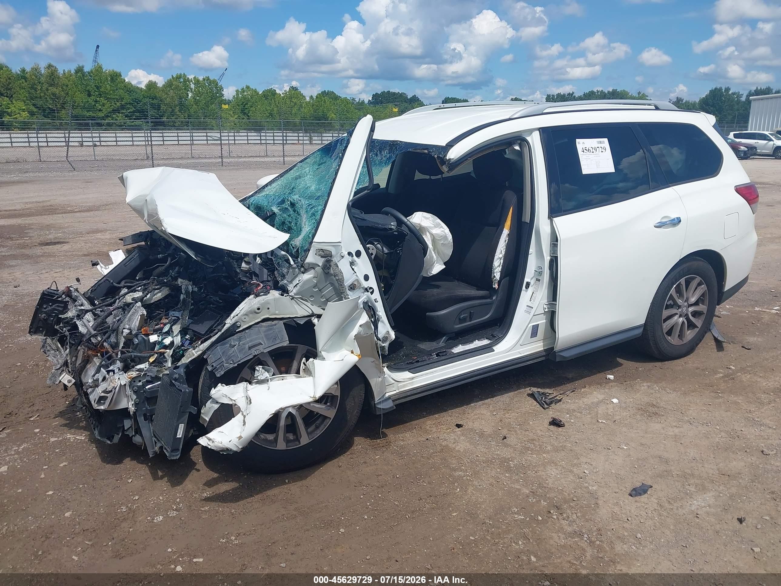 2015 Nissan Pathfinder Platinum/s/sl/sv White vin: 5N1AR2MN5FC649436