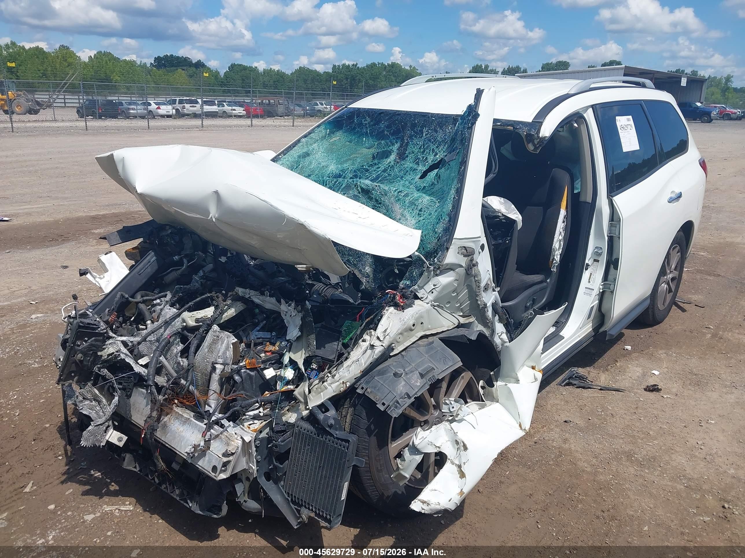 2015 Nissan Pathfinder Platinum/s/sl/sv White vin: 5N1AR2MN5FC649436