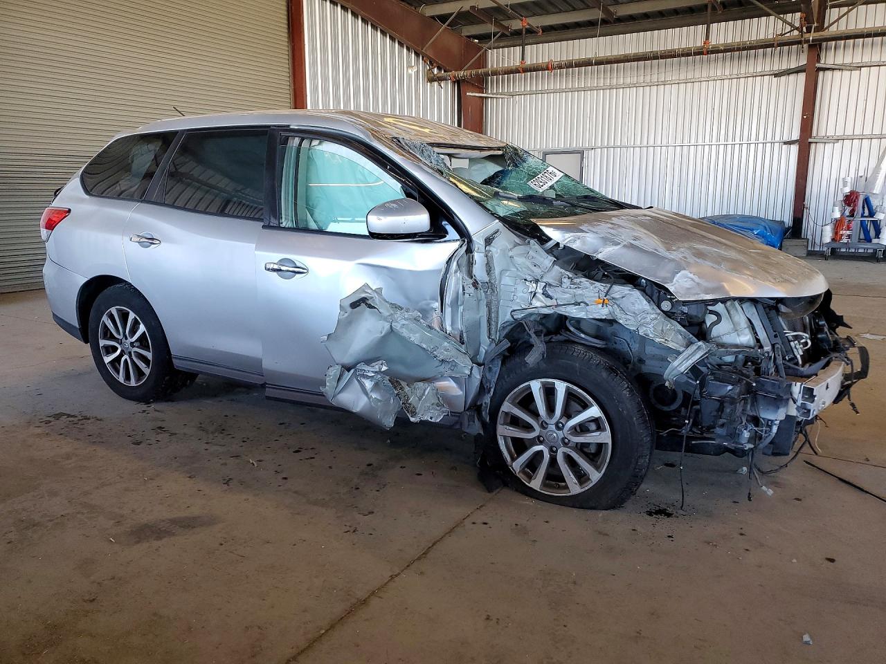 2013 Nissan Pathfinder S Silver vin: 5N1AR2MN6DC641763