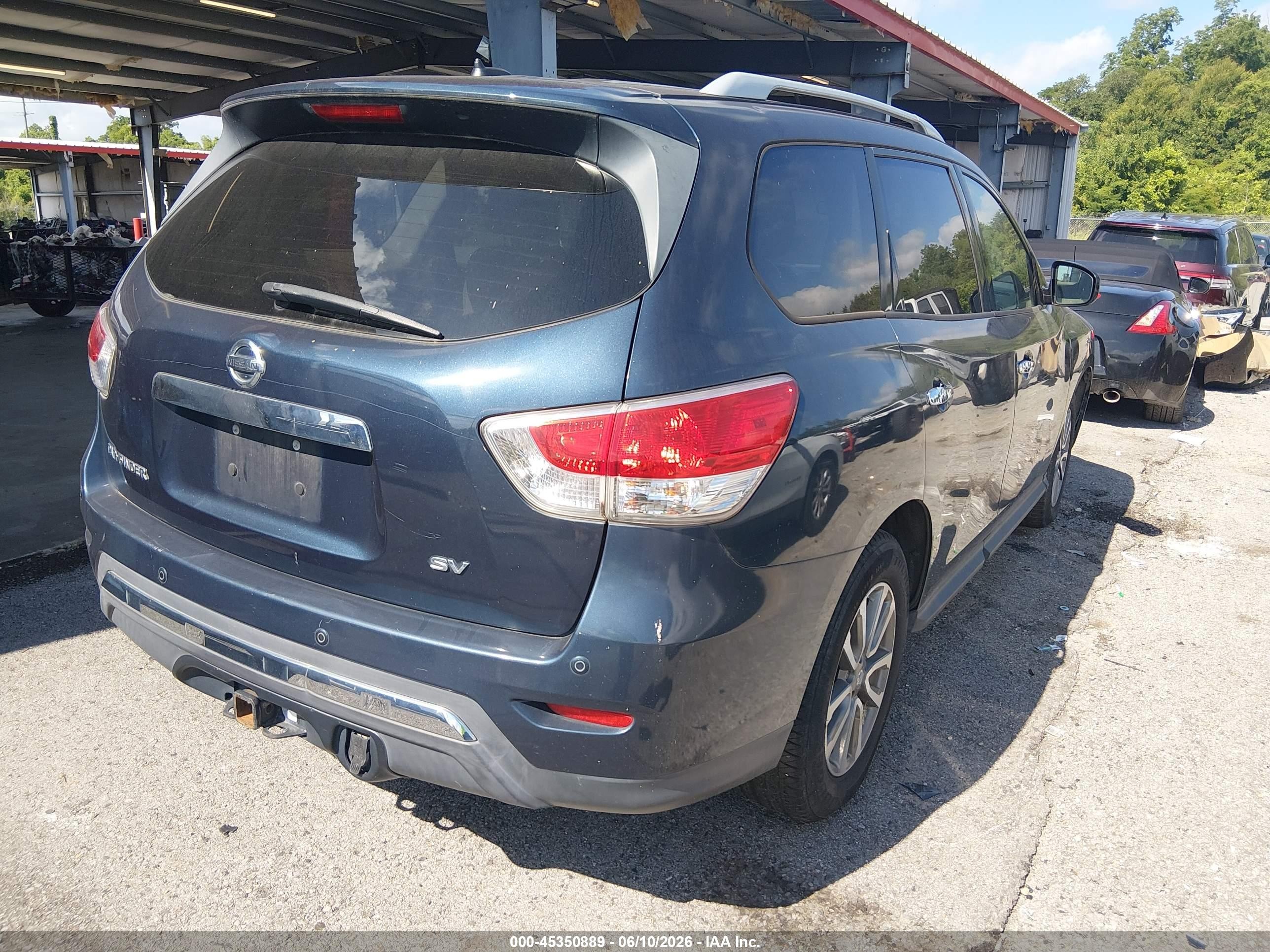 2013 Nissan Pathfinder Sv Black vin: 5N1AR2MN6DC663777