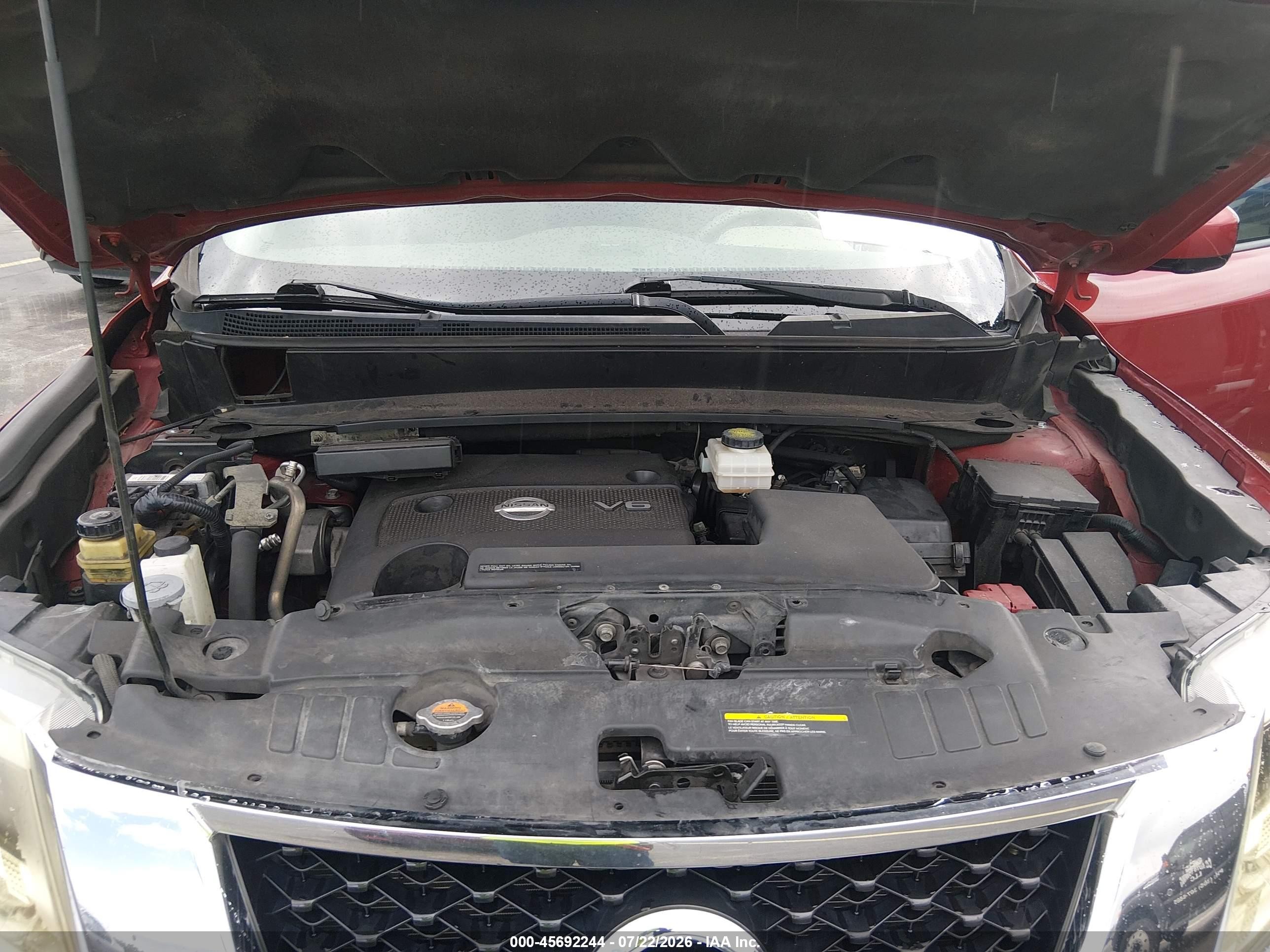 2013 Nissan Pathfinder Platinum Red vin: 5N1AR2MN6DC663830