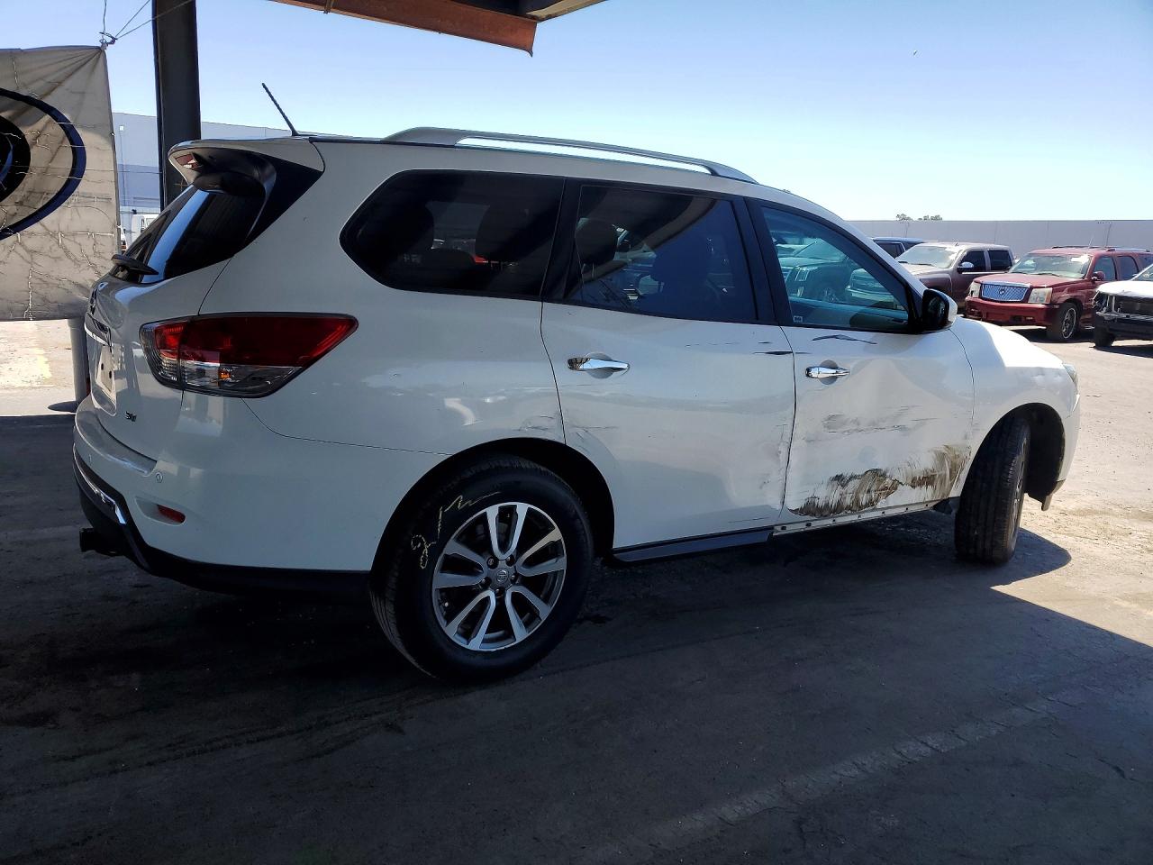 2013 Nissan Pathfinder S White vin: 5N1AR2MN6DC664413