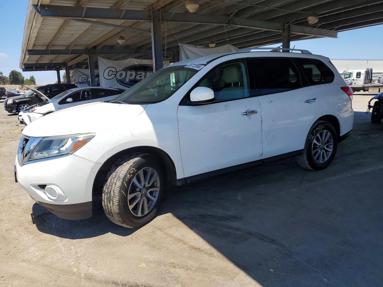 2013 Nissan Pathfinder S White vin: 5N1AR2MN6DC664413