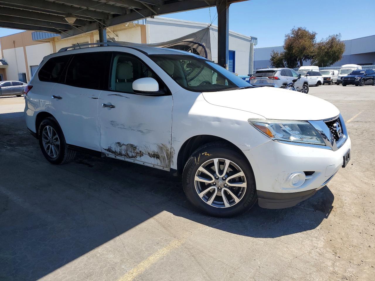 2013 Nissan Pathfinder S White vin: 5N1AR2MN6DC664413