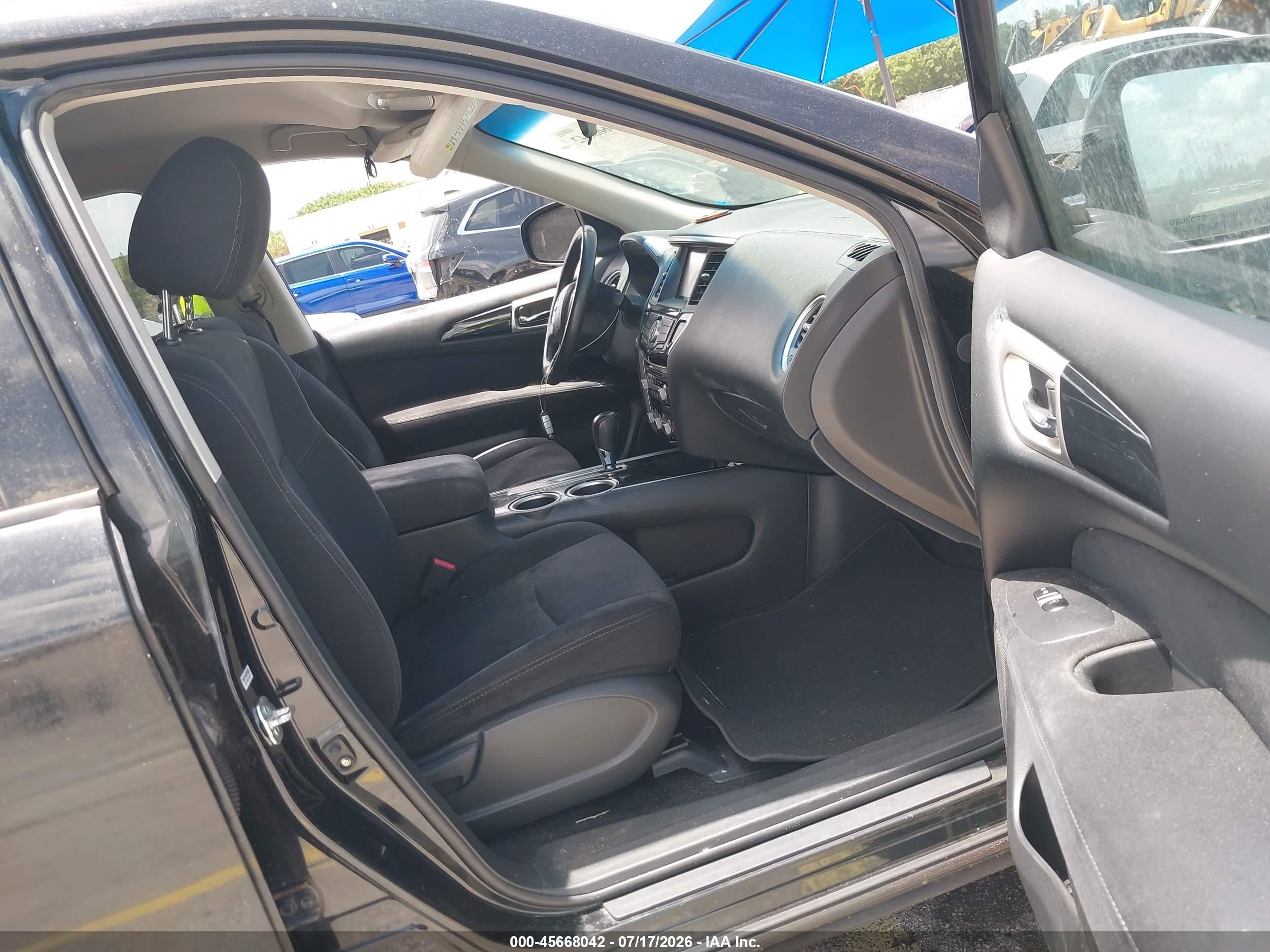 2013 Nissan Pathfinder Sv Black vin: 5N1AR2MN6DC676237
