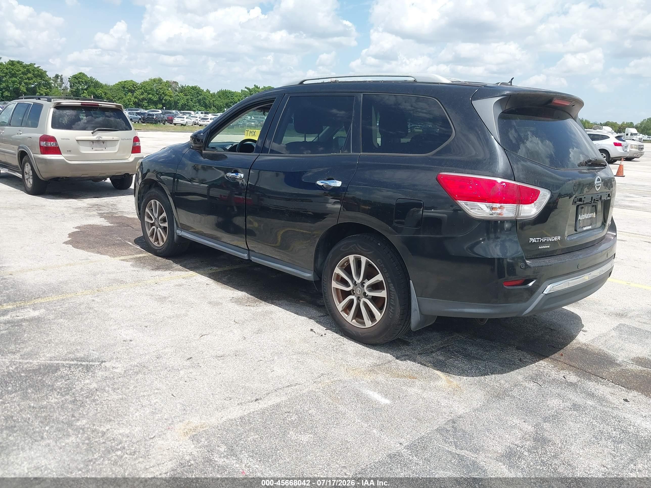 2013 Nissan Pathfinder Sv Black vin: 5N1AR2MN6DC676237