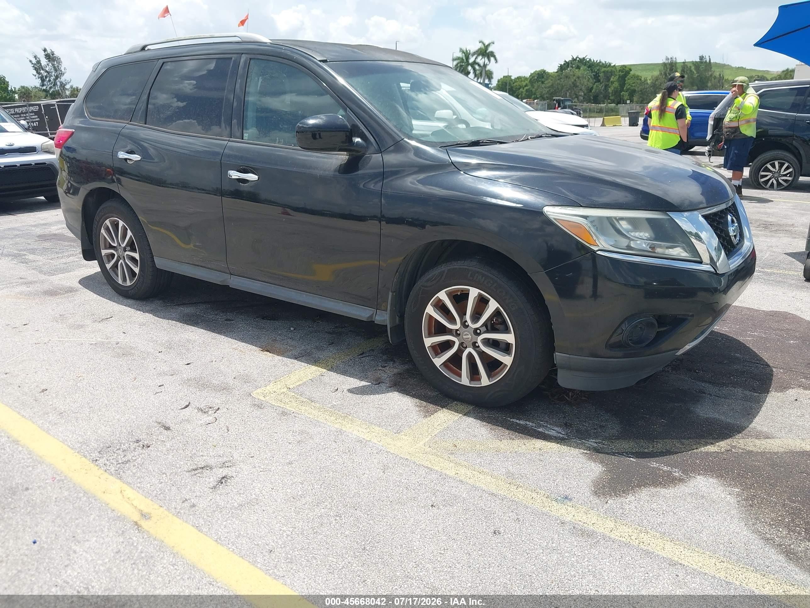 2013 Nissan Pathfinder Sv Black vin: 5N1AR2MN6DC676237