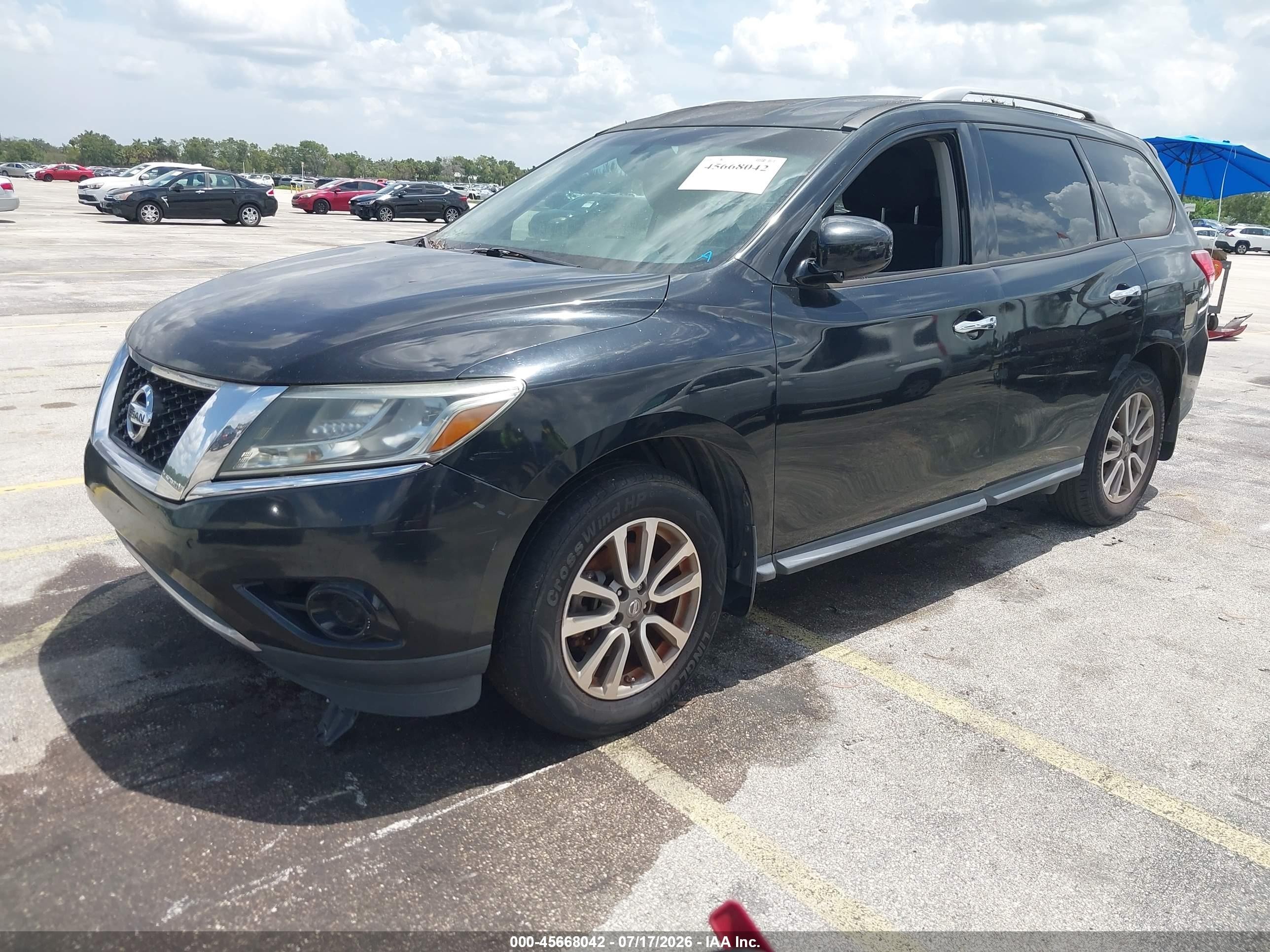 2013 Nissan Pathfinder Sv Black vin: 5N1AR2MN6DC676237