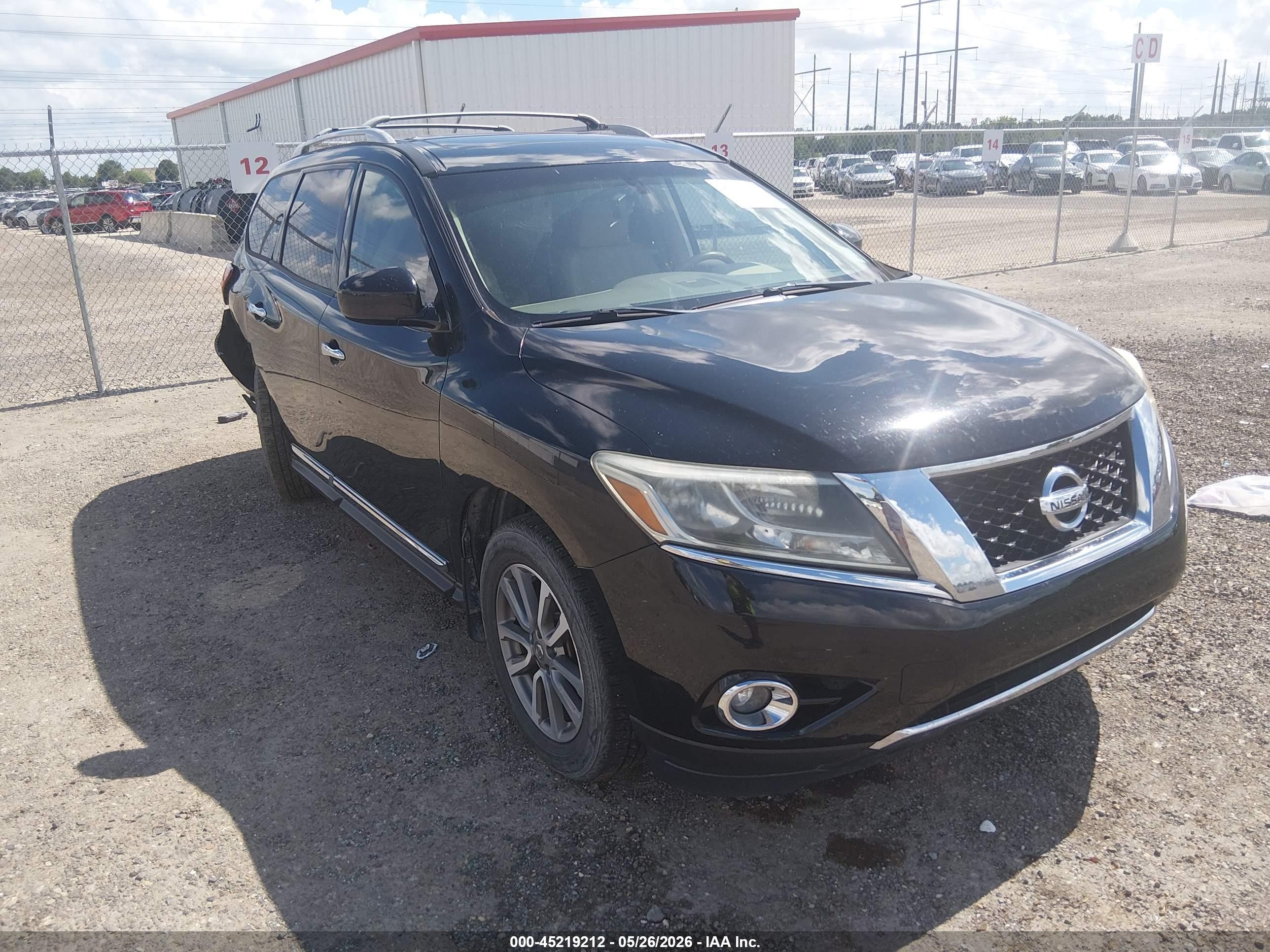 2013 Nissan Pathfinder Sl Black vin: 5N1AR2MN6DC677940