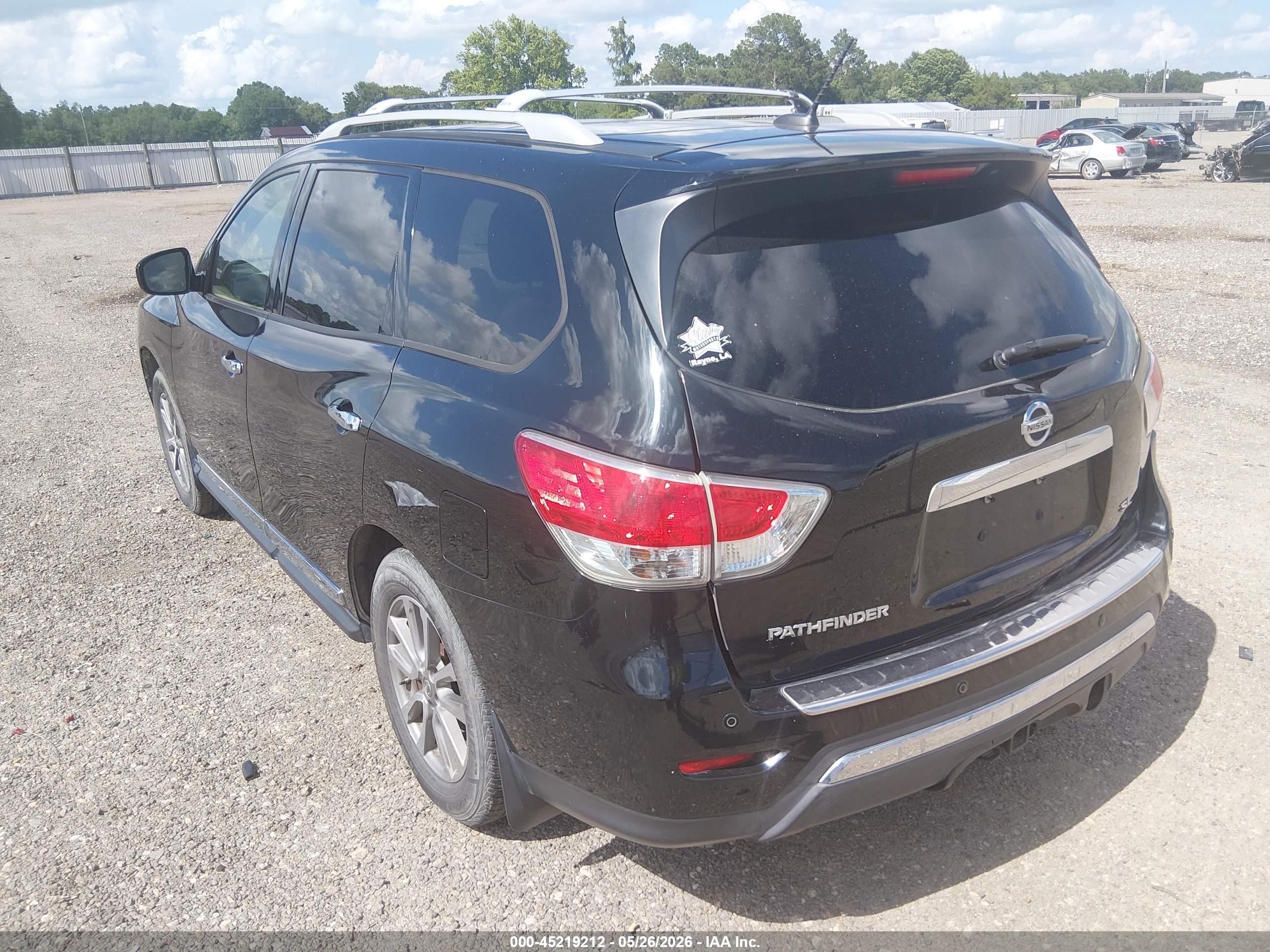 2013 Nissan Pathfinder Sl Black vin: 5N1AR2MN6DC677940