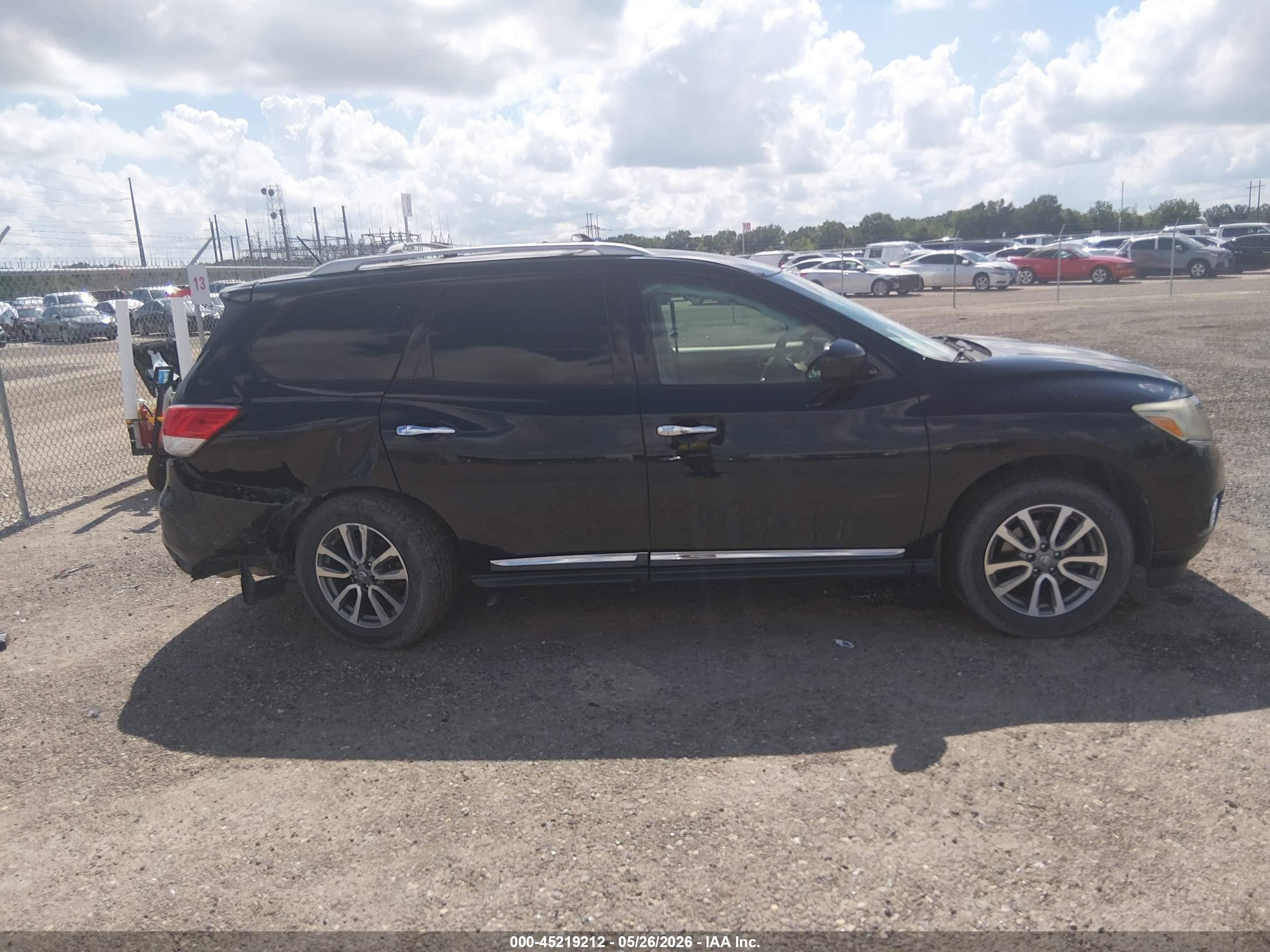 2013 Nissan Pathfinder Sl Black vin: 5N1AR2MN6DC677940