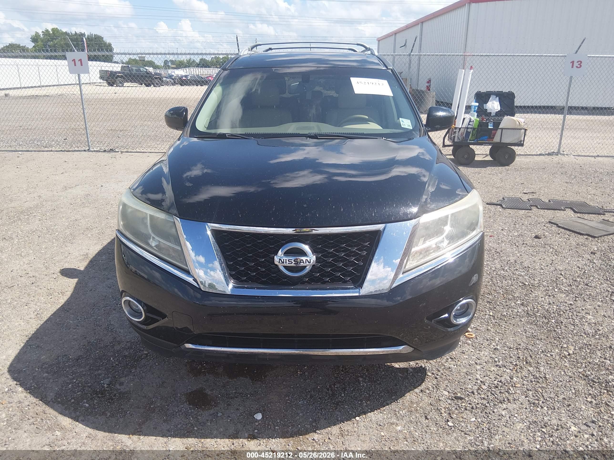 2013 Nissan Pathfinder Sl Black vin: 5N1AR2MN6DC677940