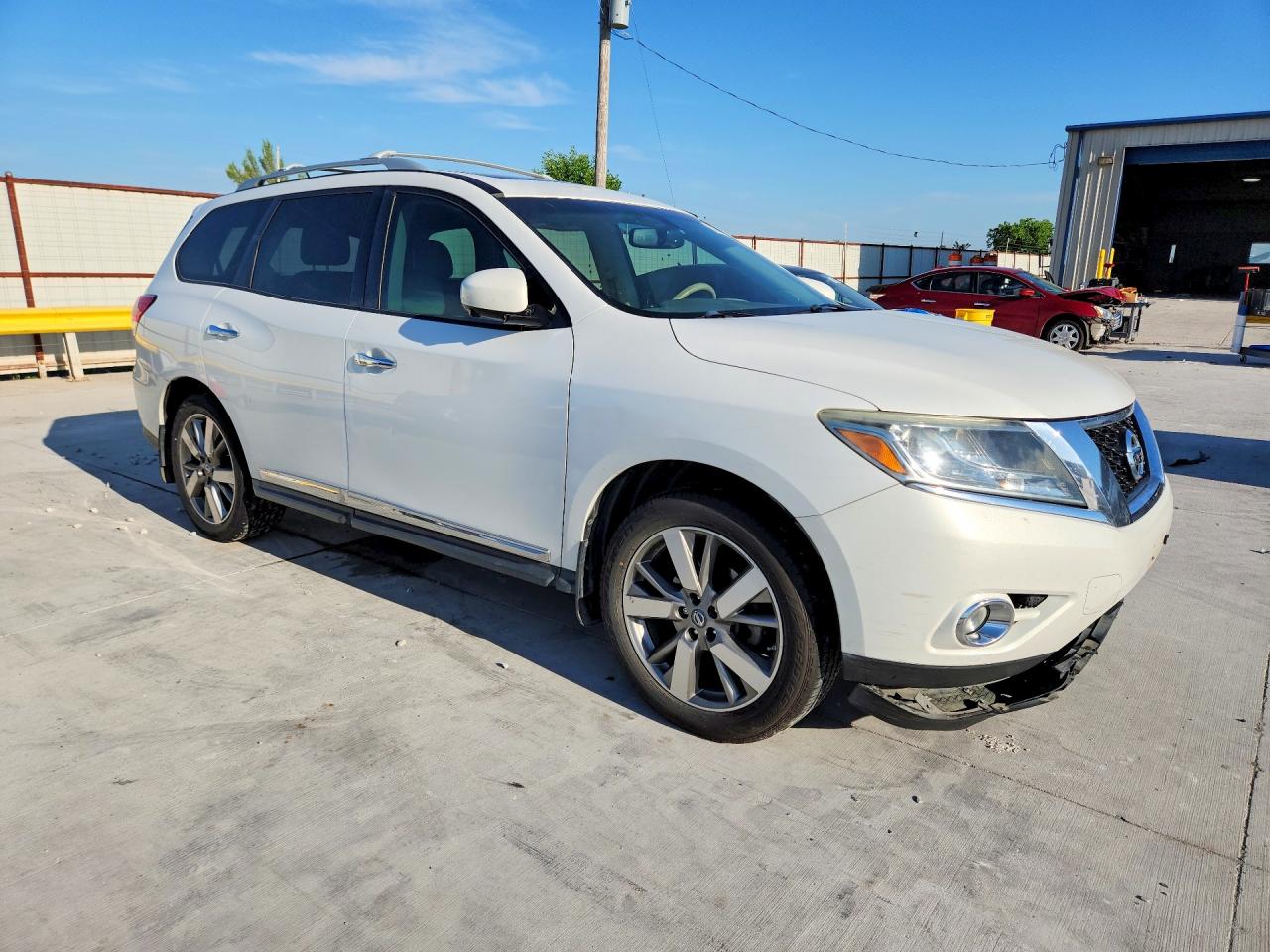 2013 Nissan Pathfinder S White vin: 5N1AR2MN6DC680904