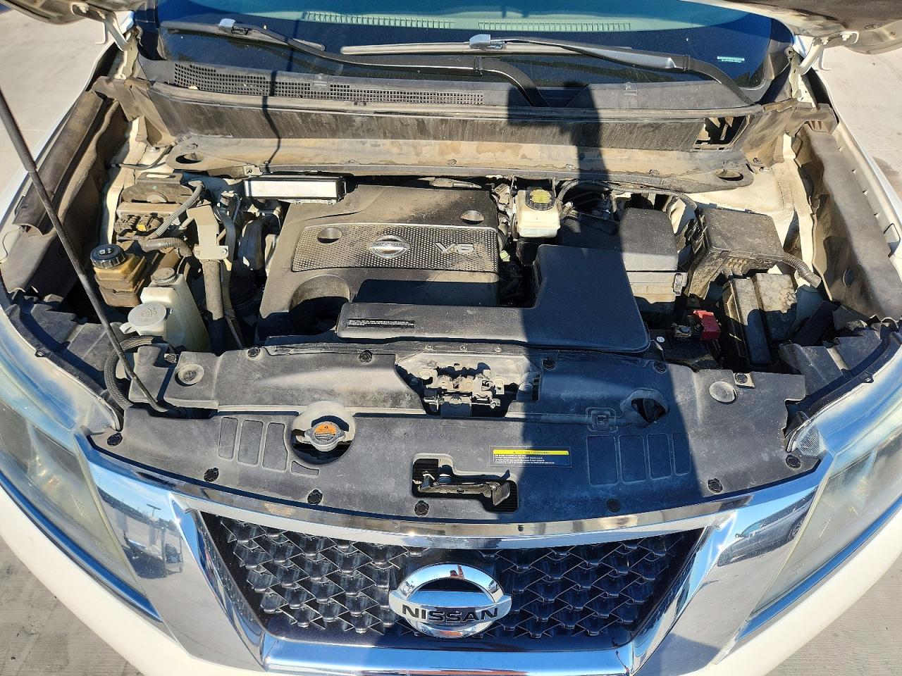 2013 Nissan Pathfinder S White vin: 5N1AR2MN6DC680904