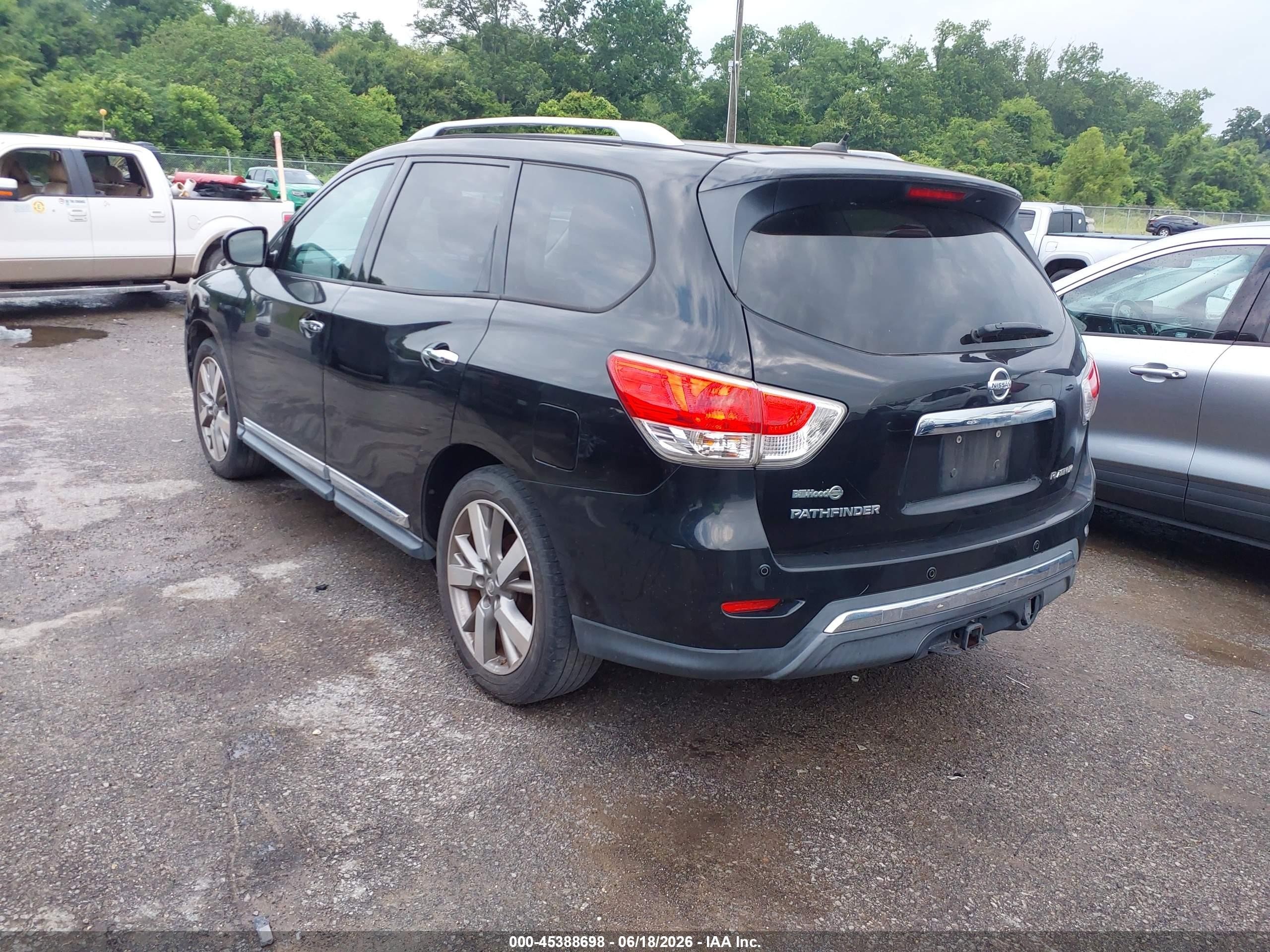 2014 Nissan Pathfinder Platinum Black vin: 5N1AR2MN6EC600311