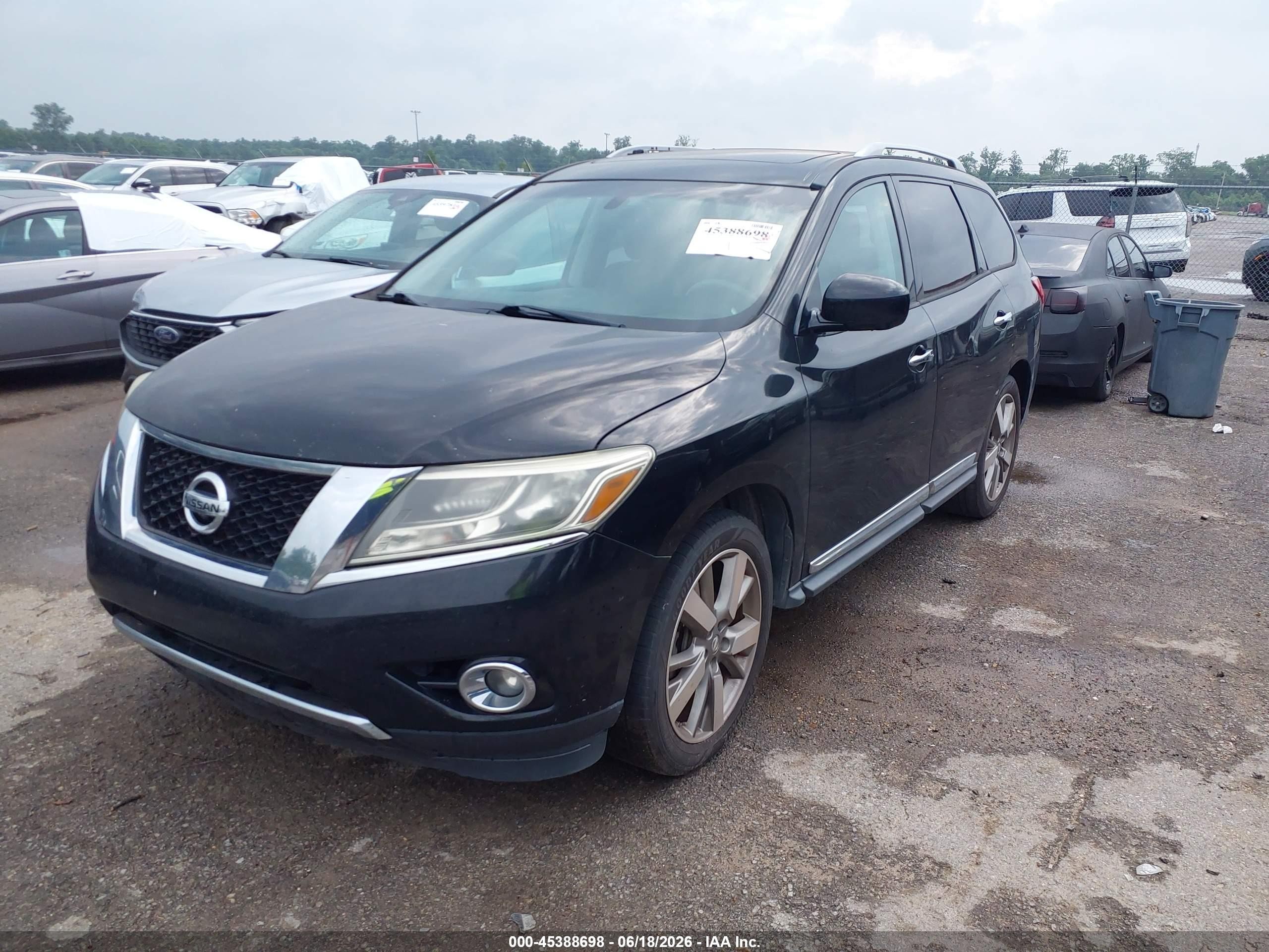 2014 Nissan Pathfinder Platinum Black vin: 5N1AR2MN6EC600311