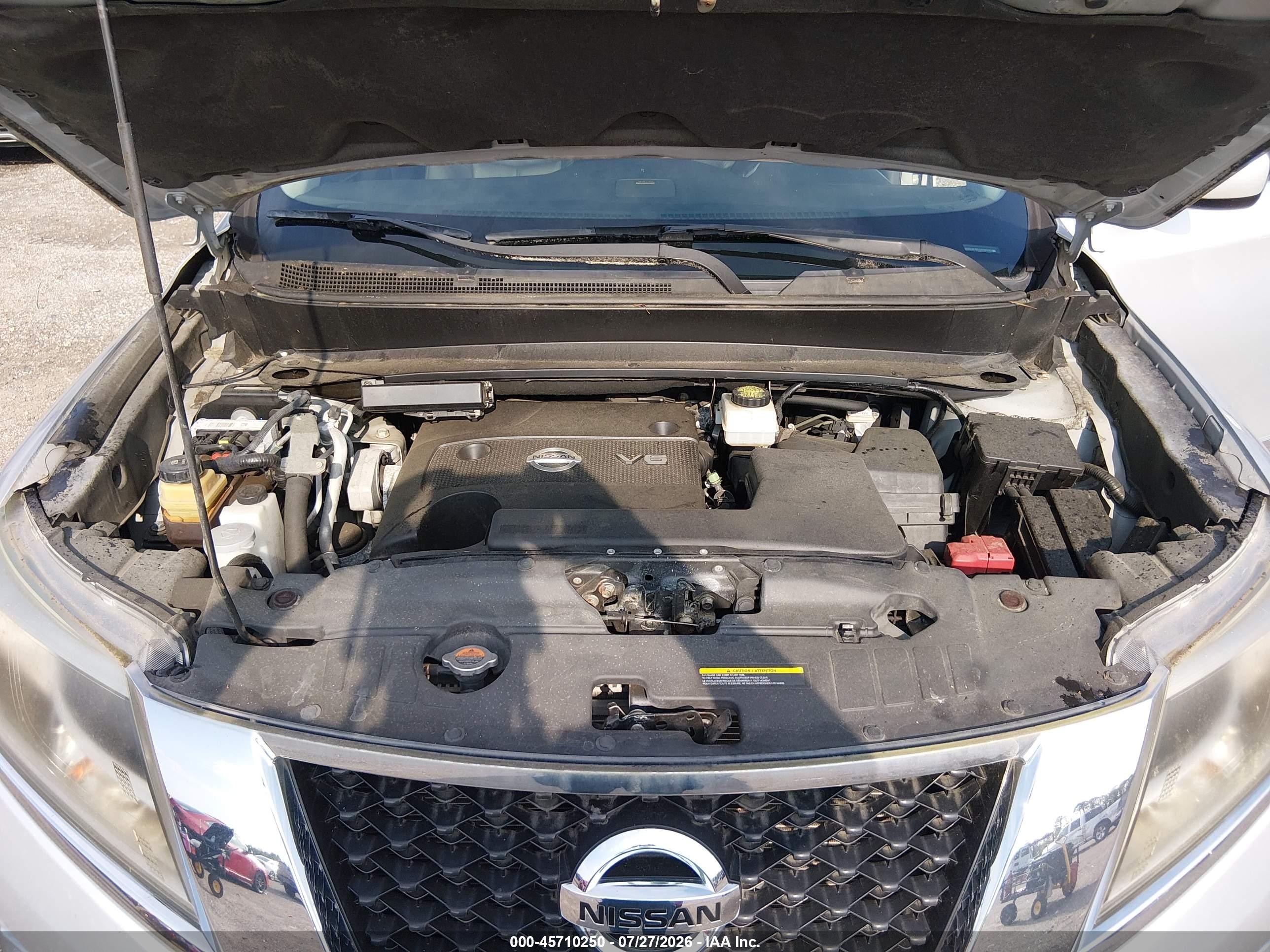 2014 Nissan Pathfinder S/sv/sl/platinum Silver vin: 5N1AR2MN6EC634930