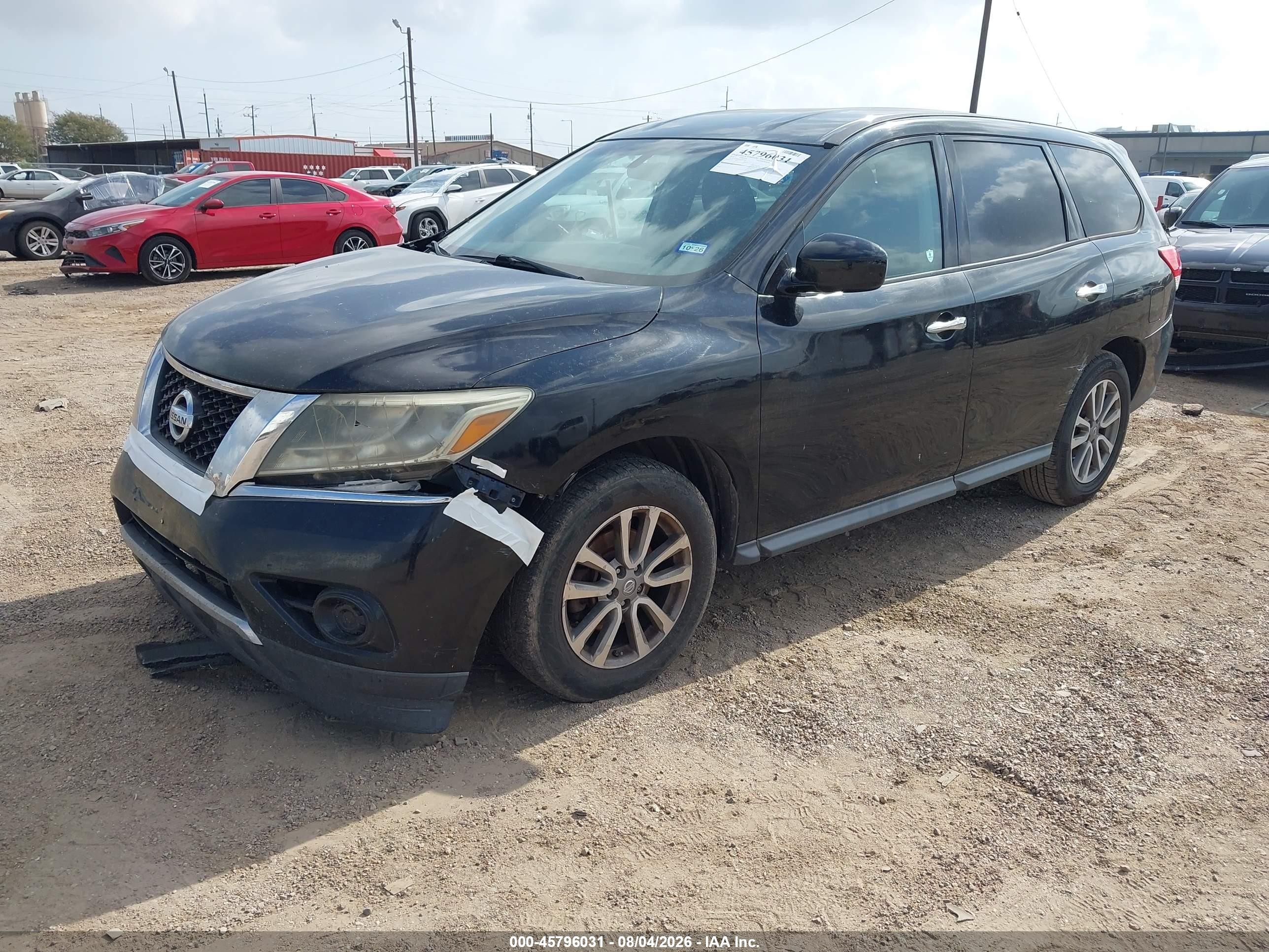 2014 Nissan Pathfinder S Black vin: 5N1AR2MN6EC640520