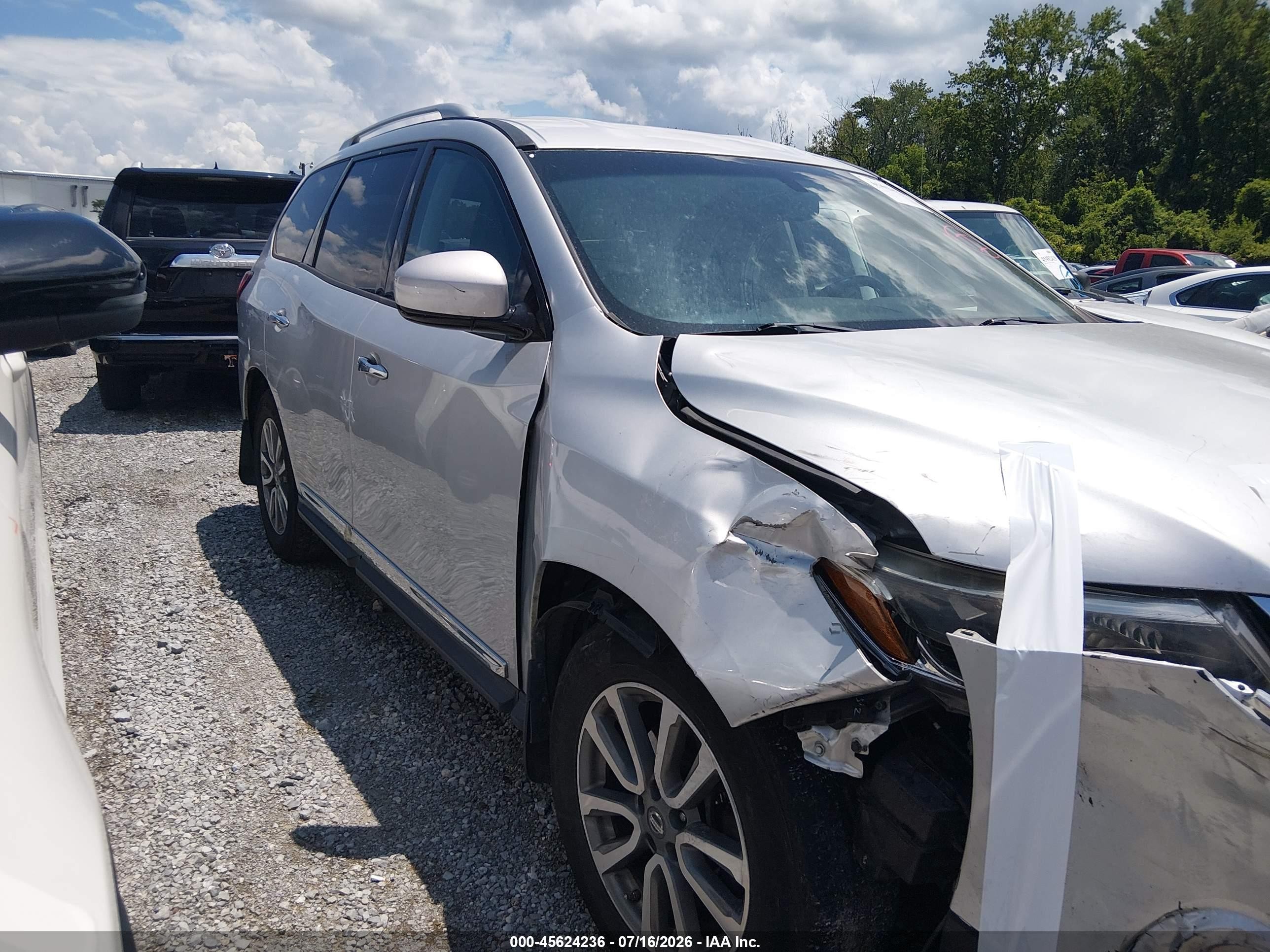 2014 Nissan Pathfinder Sl Серебряный vin: 5N1AR2MN6EC673128