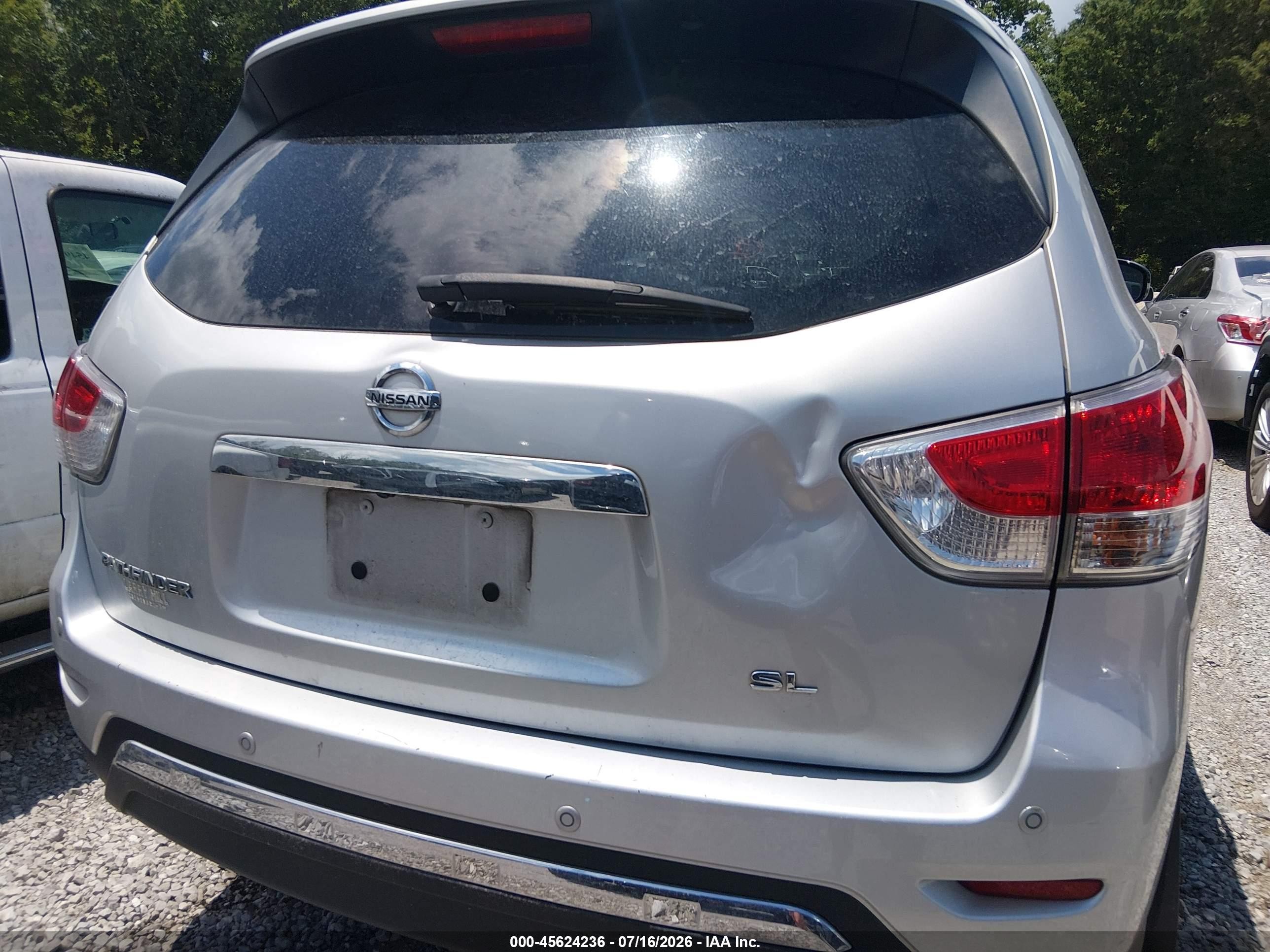 2014 Nissan Pathfinder Sl Серебряный vin: 5N1AR2MN6EC673128