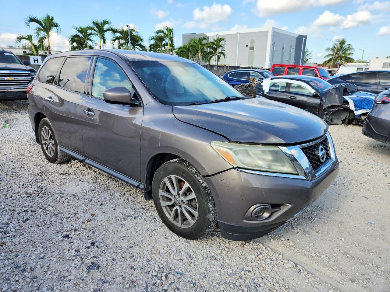 2014 Nissan Pathfinder S Серый vin: 5N1AR2MN6EC674280