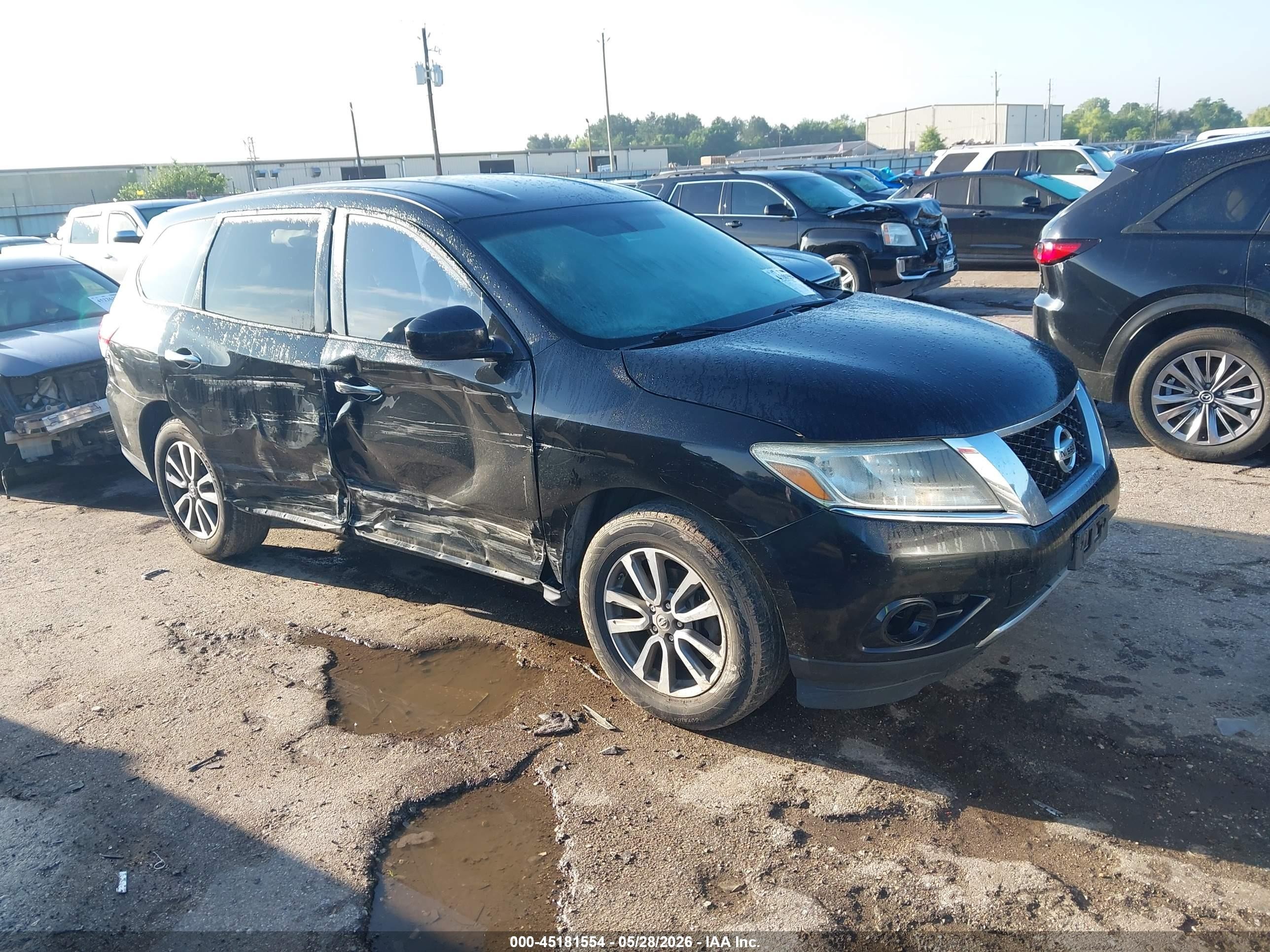 2014 Nissan Pathfinder S Black vin: 5N1AR2MN6EC675977