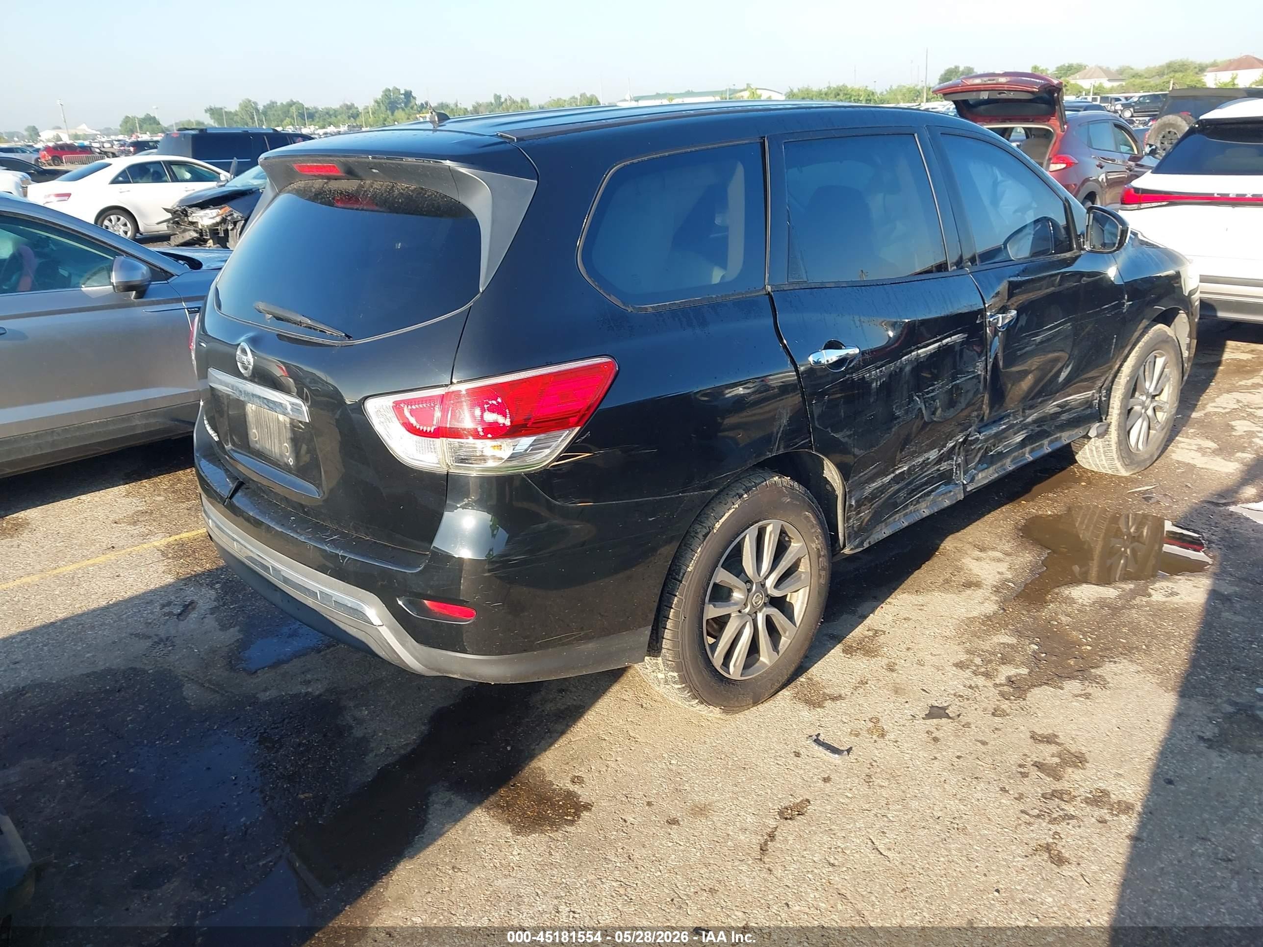 2014 Nissan Pathfinder S Black vin: 5N1AR2MN6EC675977