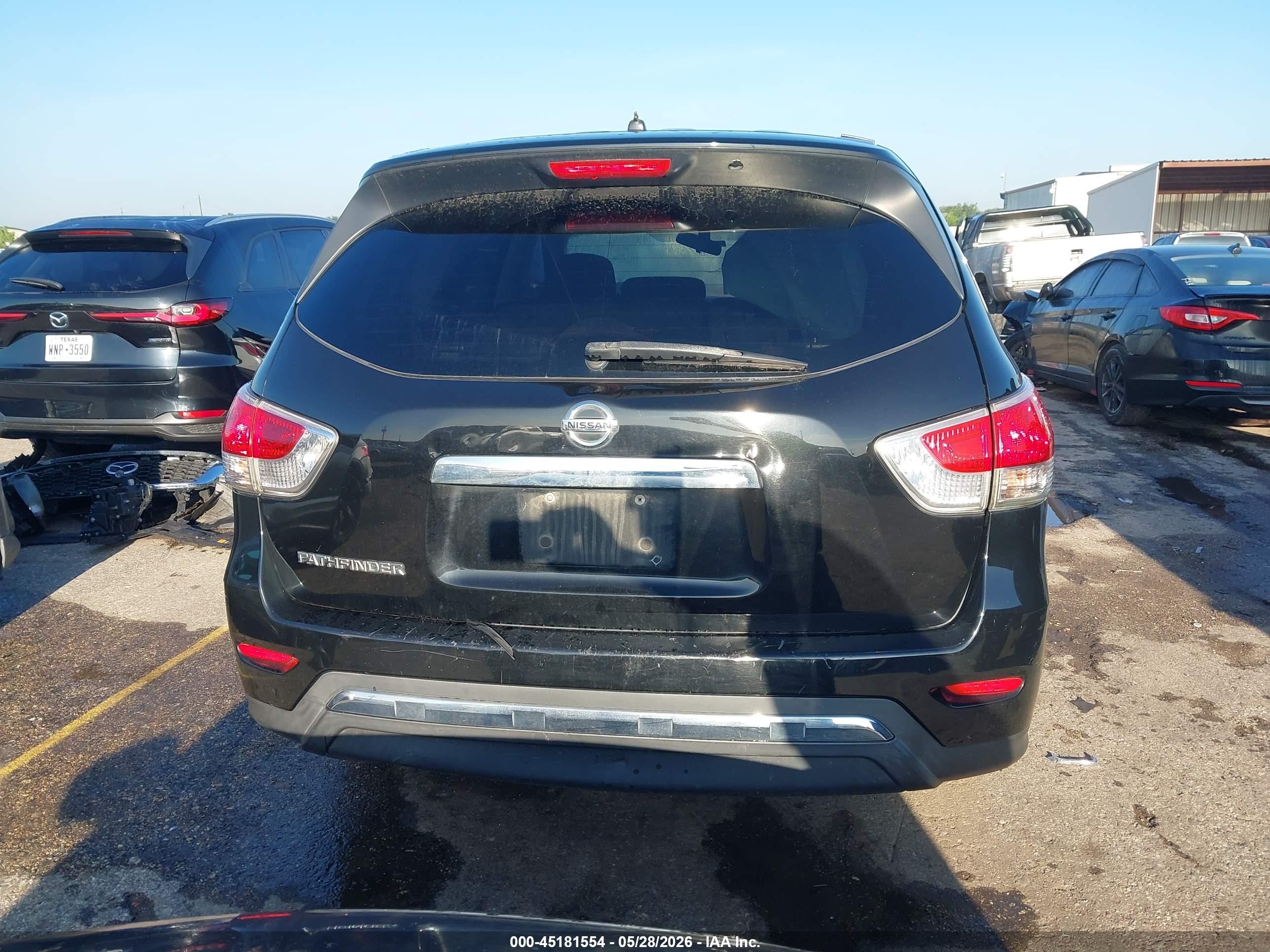 2014 Nissan Pathfinder S Black vin: 5N1AR2MN6EC675977
