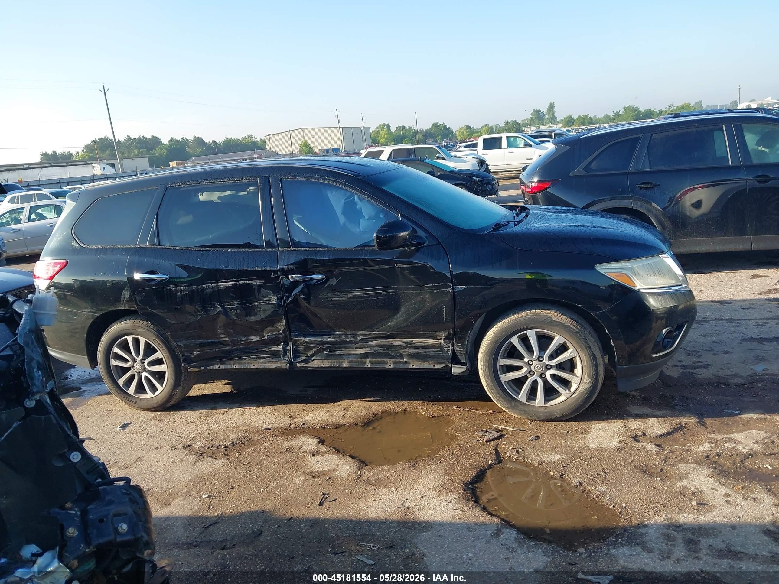 2014 Nissan Pathfinder S Black vin: 5N1AR2MN6EC675977