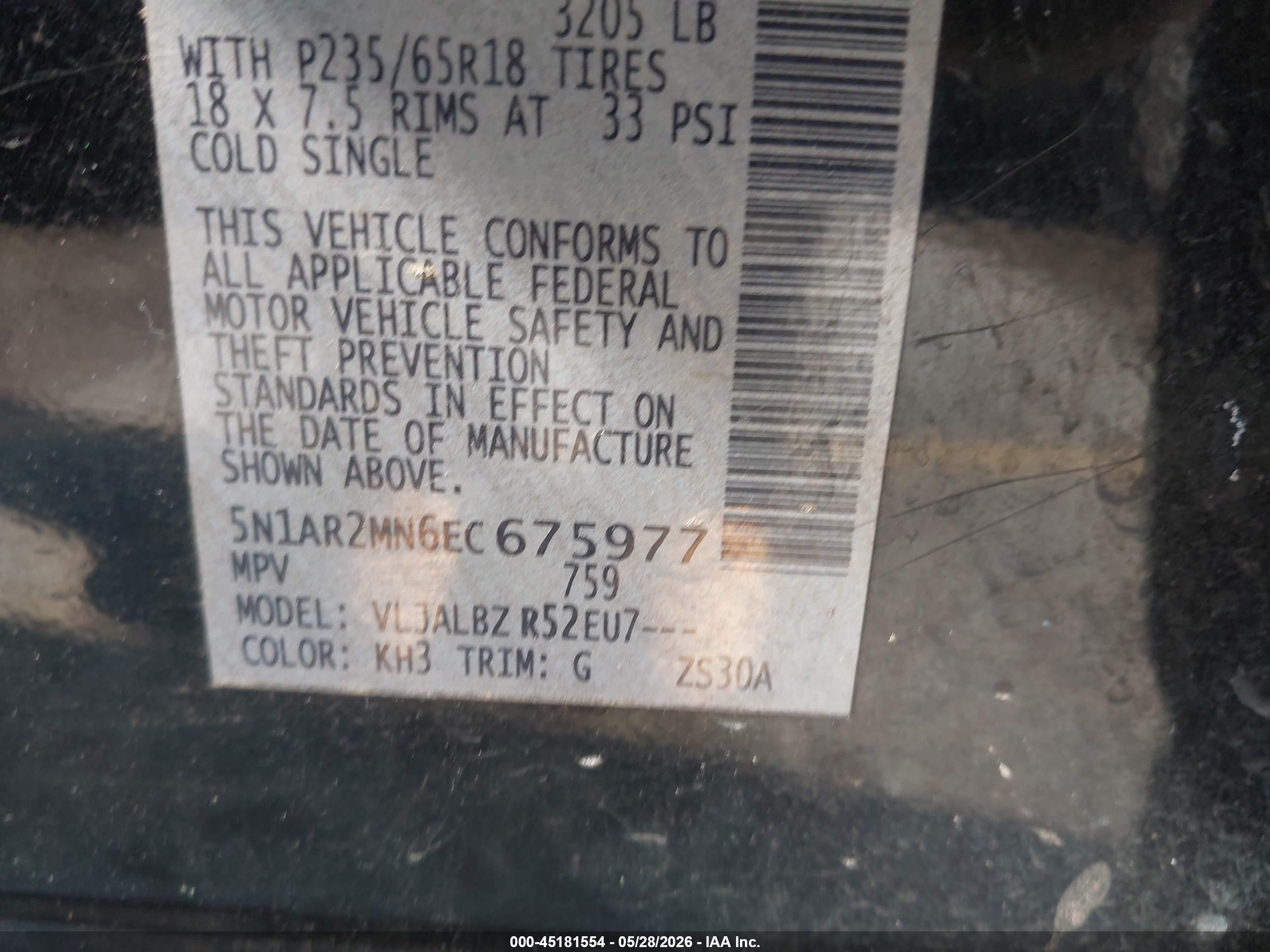 2014 Nissan Pathfinder S Black vin: 5N1AR2MN6EC675977
