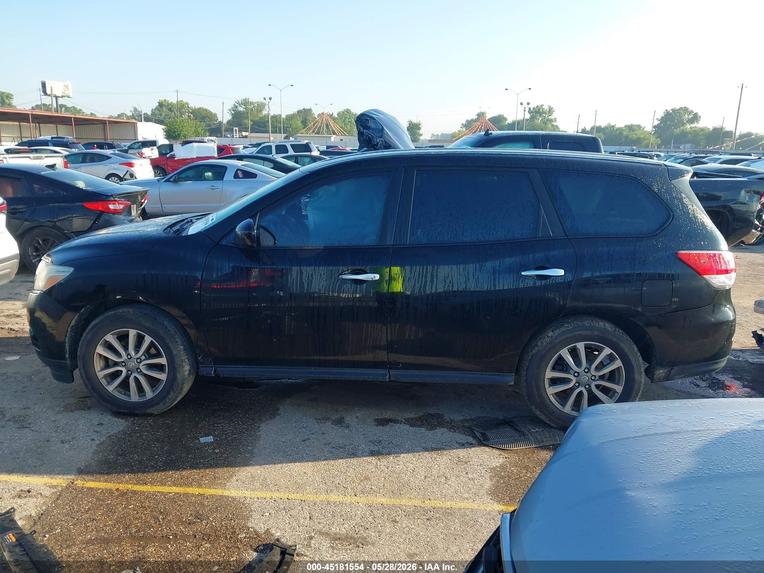 2014 Nissan Pathfinder S Black vin: 5N1AR2MN6EC675977