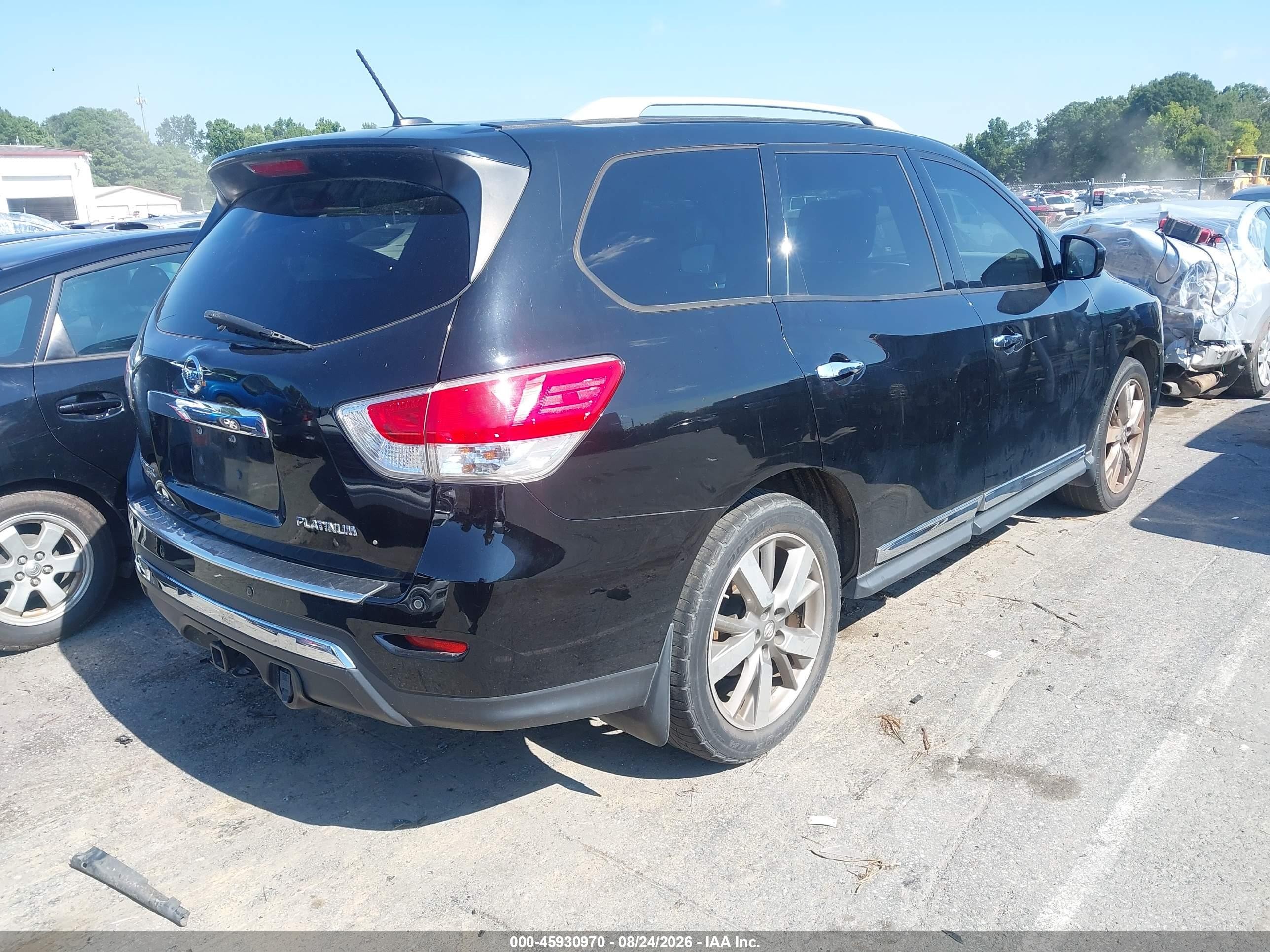2014 Nissan Pathfinder Platinum Black vin: 5N1AR2MN6EC680791