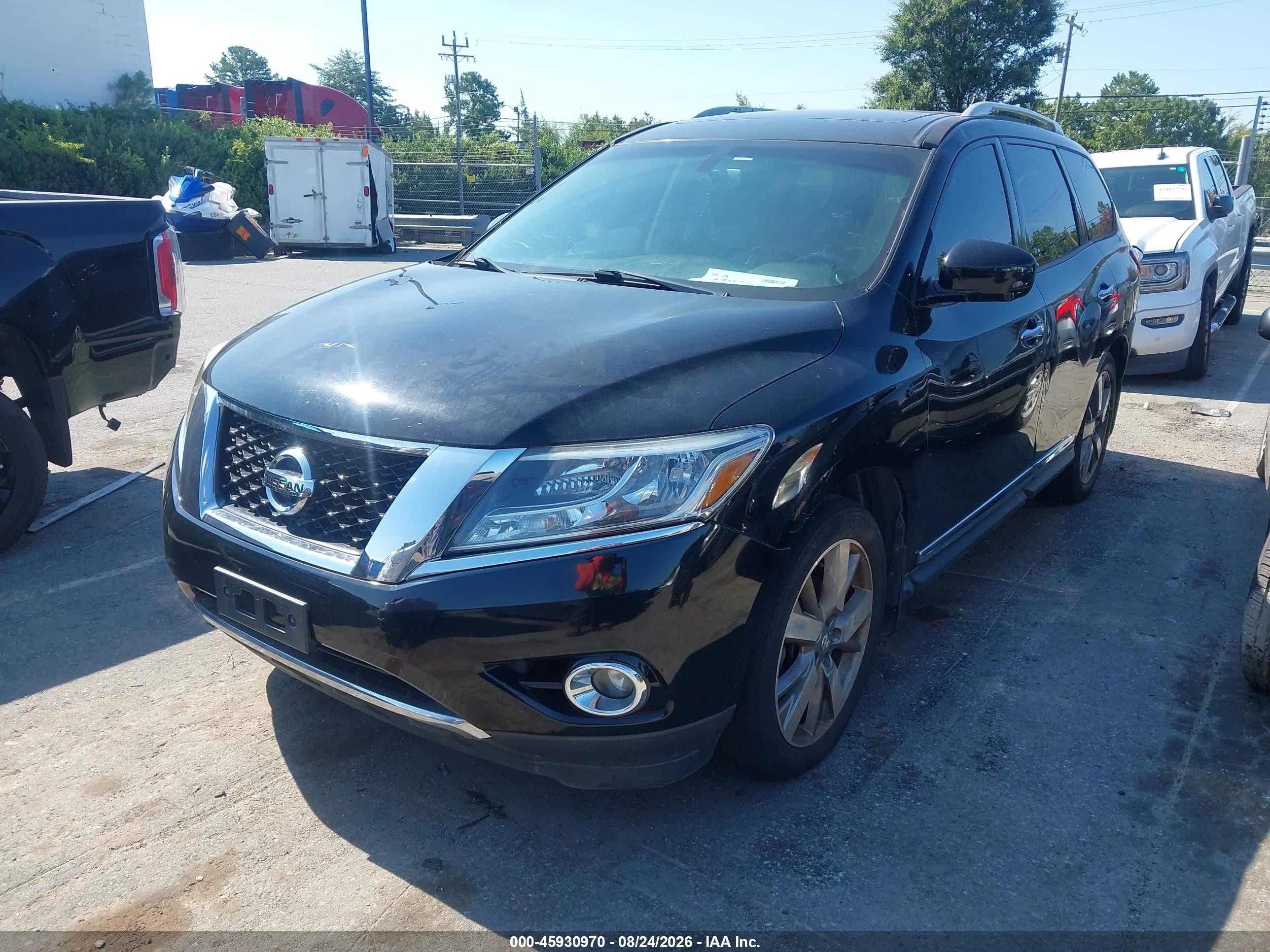 2014 Nissan Pathfinder Platinum Black vin: 5N1AR2MN6EC680791