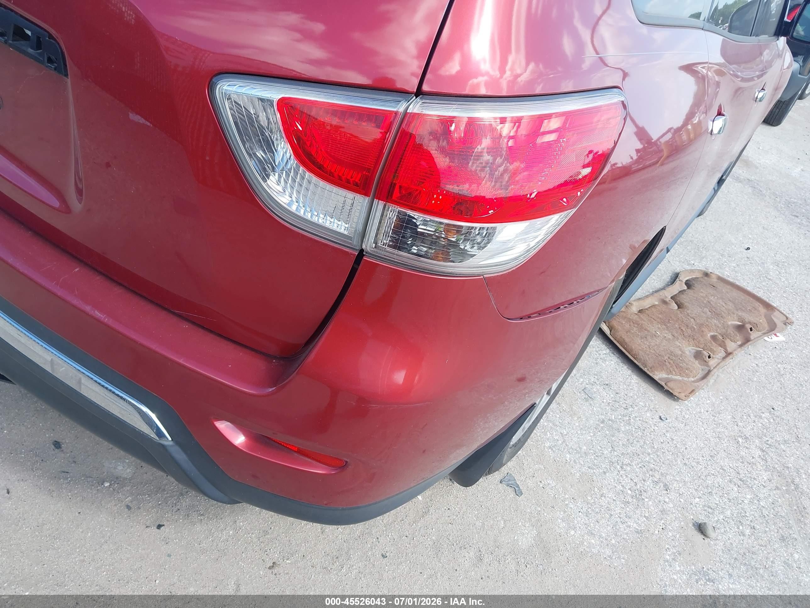 2014 Nissan Pathfinder S Red vin: 5N1AR2MN6EC718875