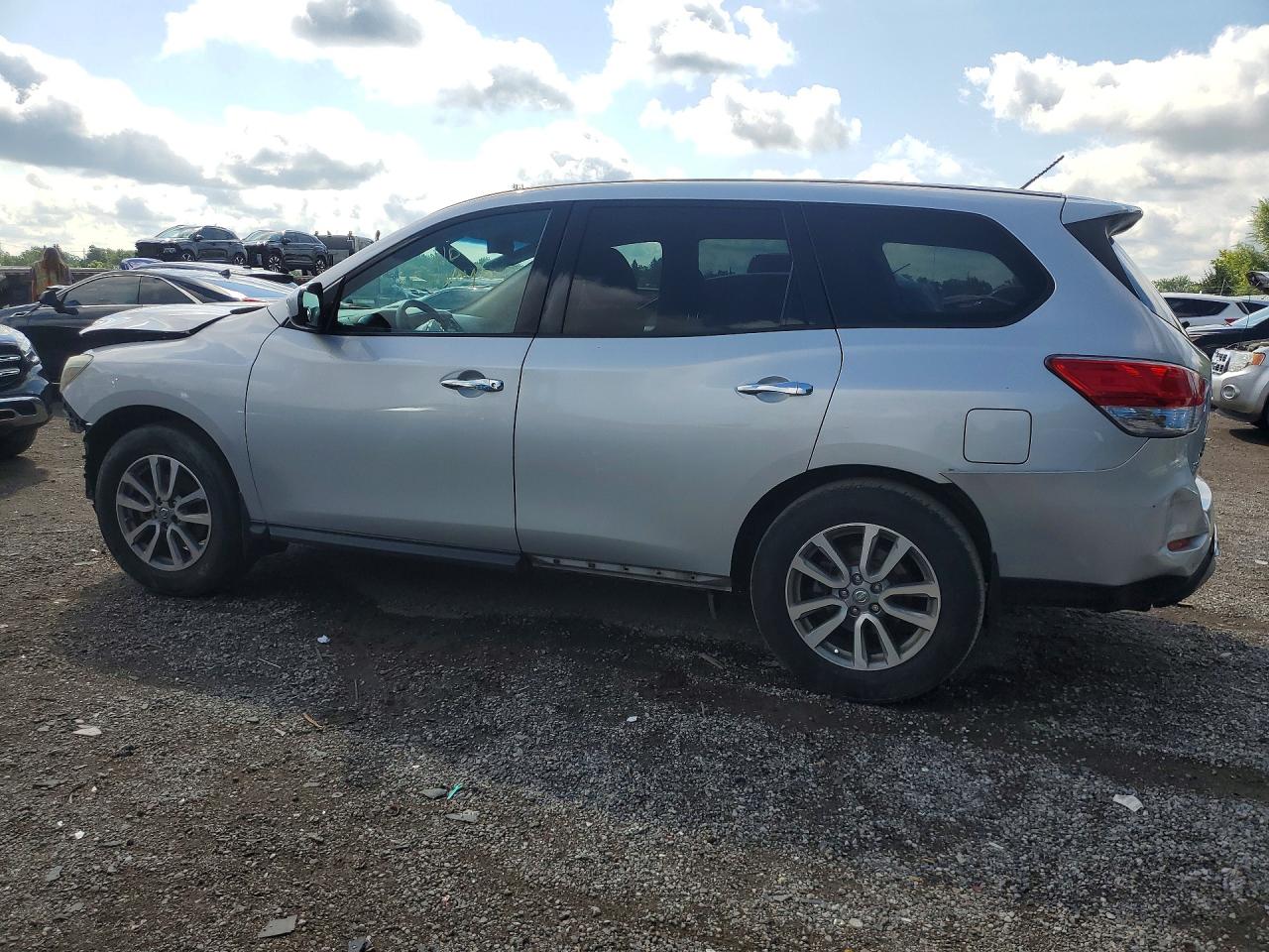 2014 Nissan Pathfinder S Silver vin: 5N1AR2MN6EC720111