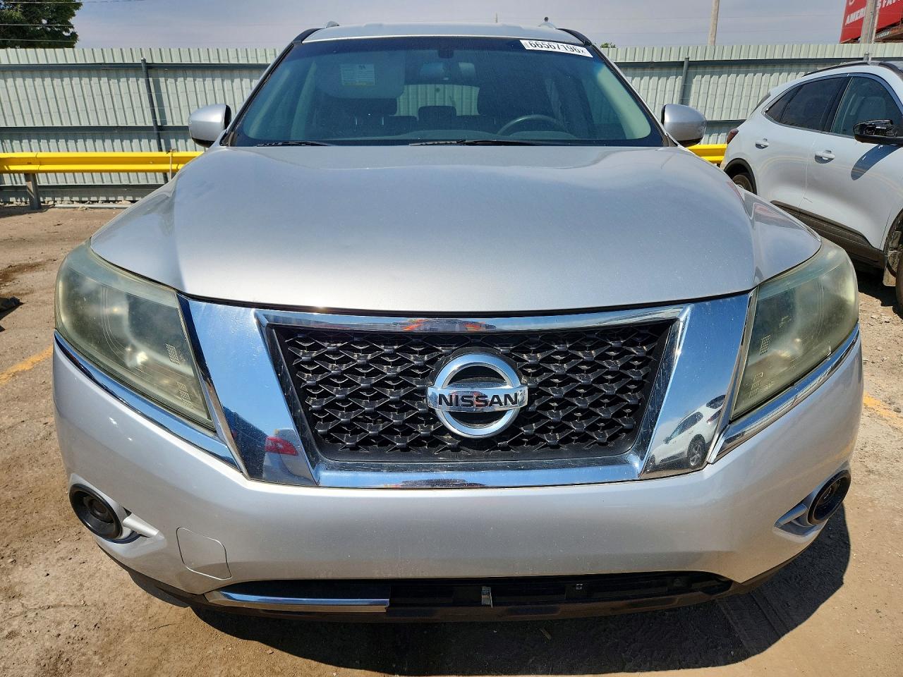 2014 Nissan Pathfinder Sv Silver vin: 5N1AR2MN6EC720657