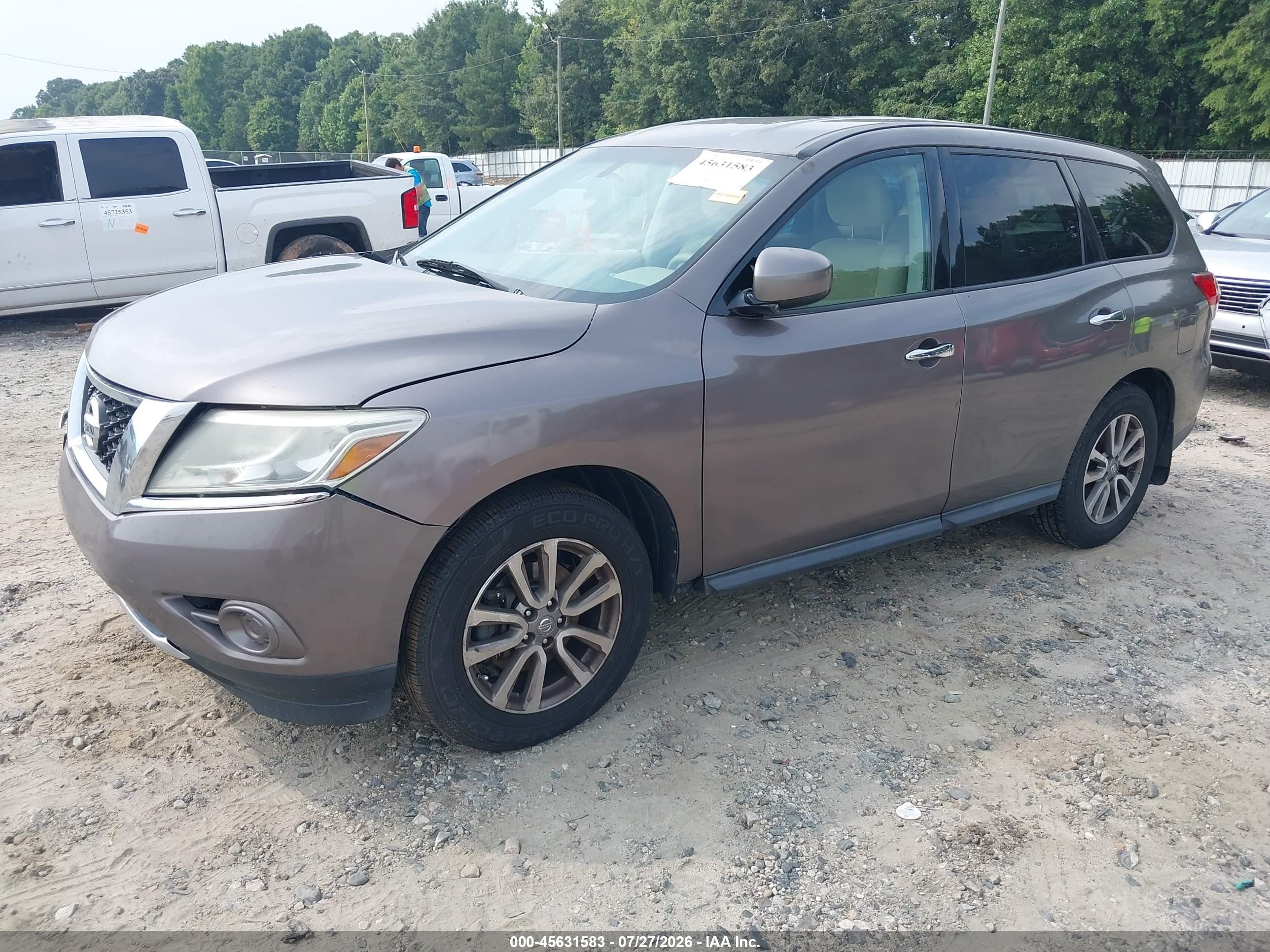 2014 Nissan Pathfinder S Gray vin: 5N1AR2MN6EC731688