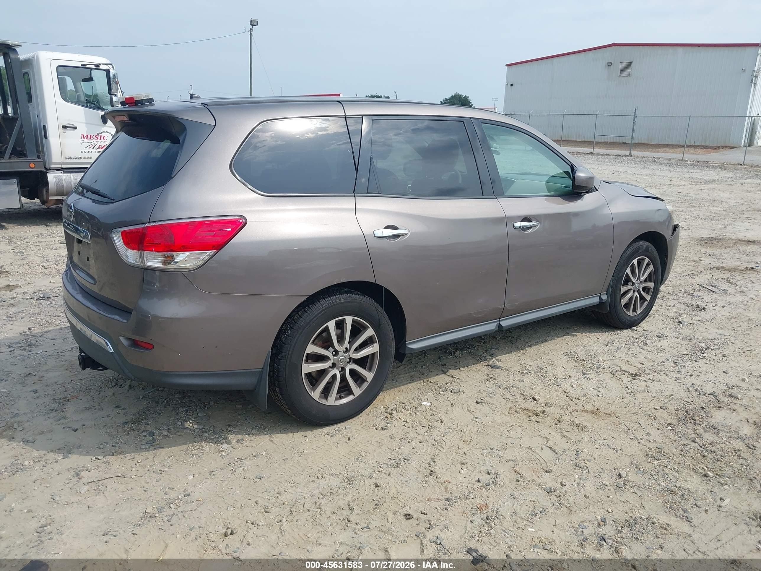 2014 Nissan Pathfinder S Gray vin: 5N1AR2MN6EC731688
