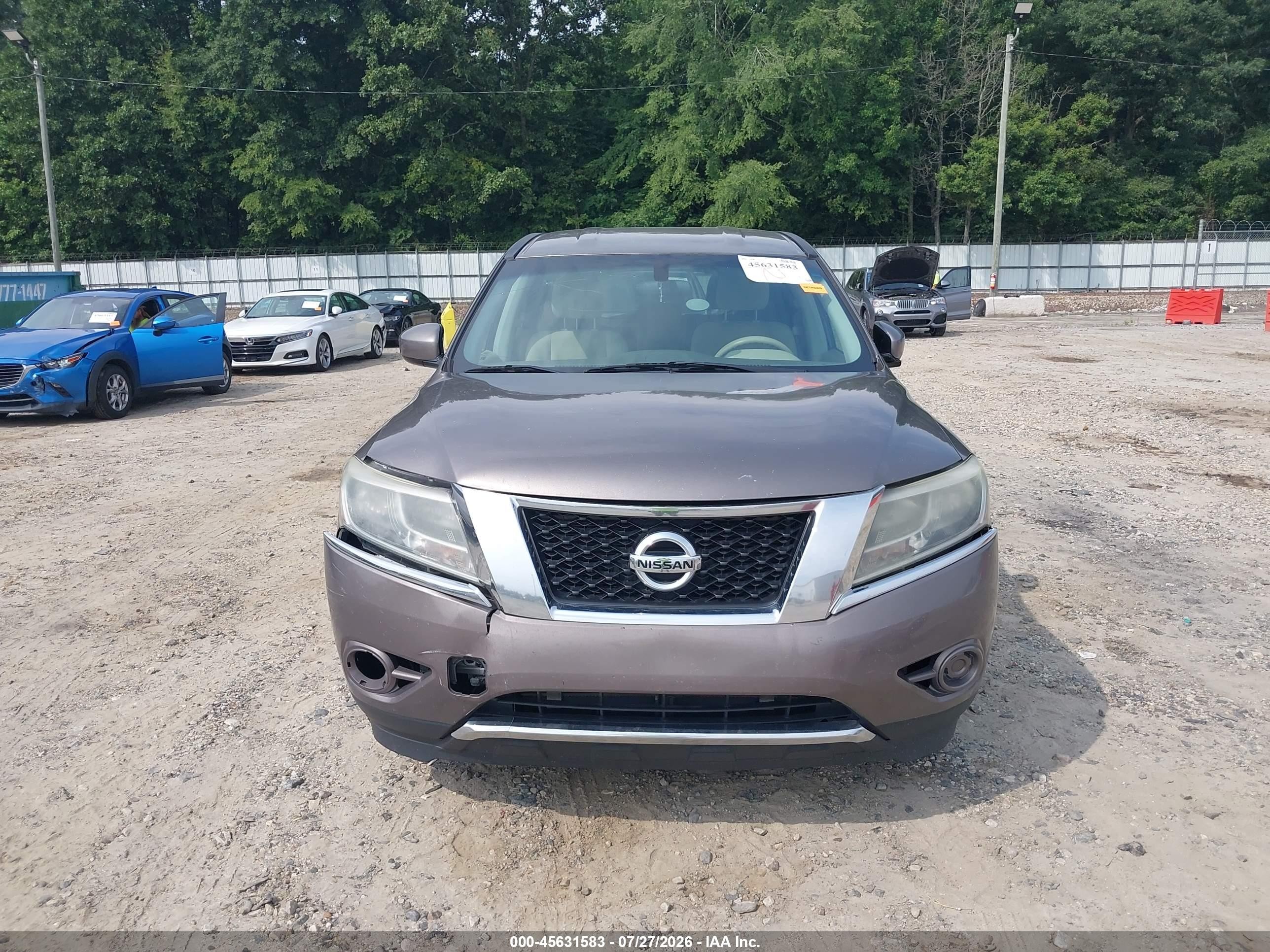 2014 Nissan Pathfinder S Gray vin: 5N1AR2MN6EC731688