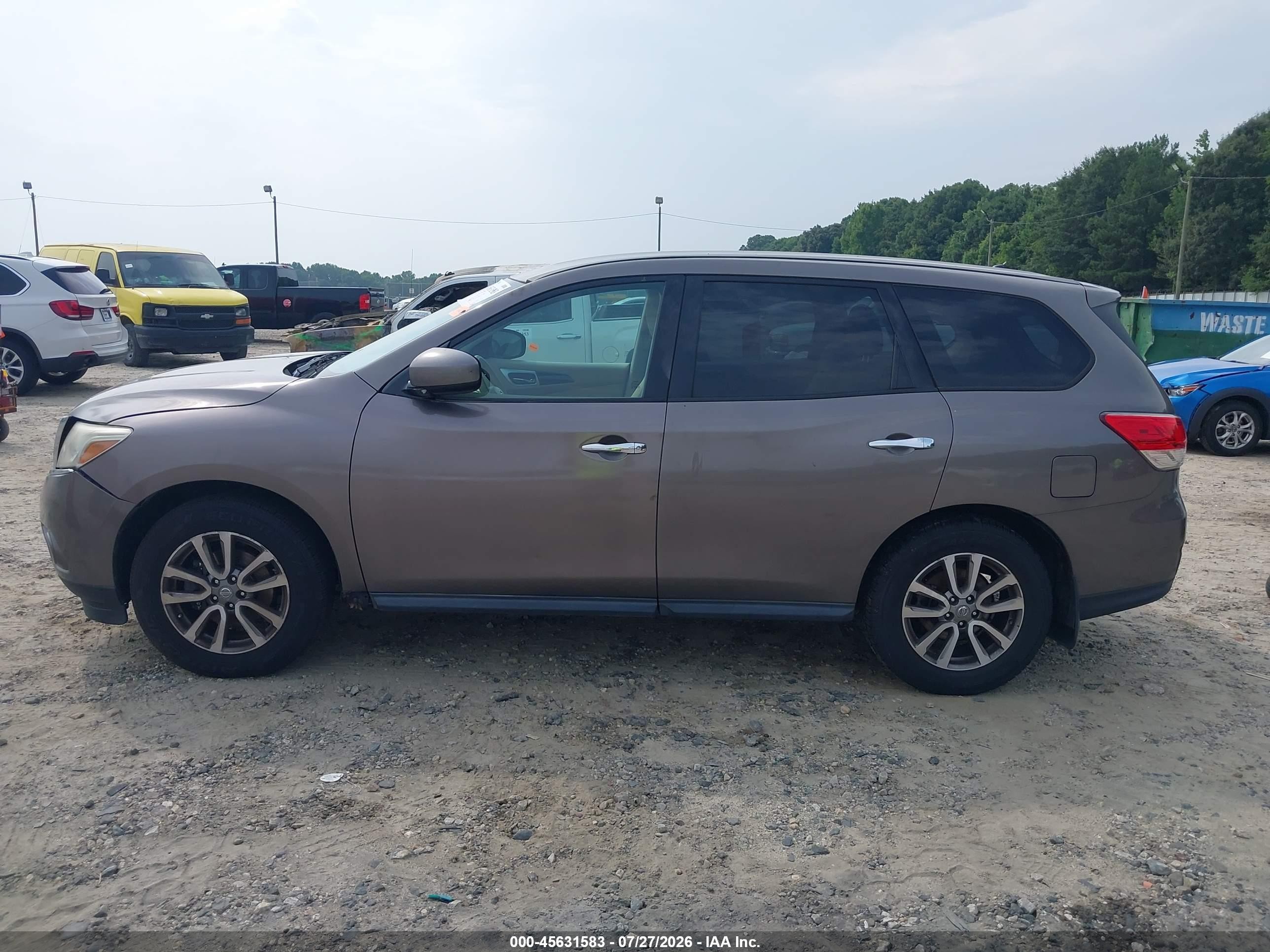 2014 Nissan Pathfinder S Gray vin: 5N1AR2MN6EC731688