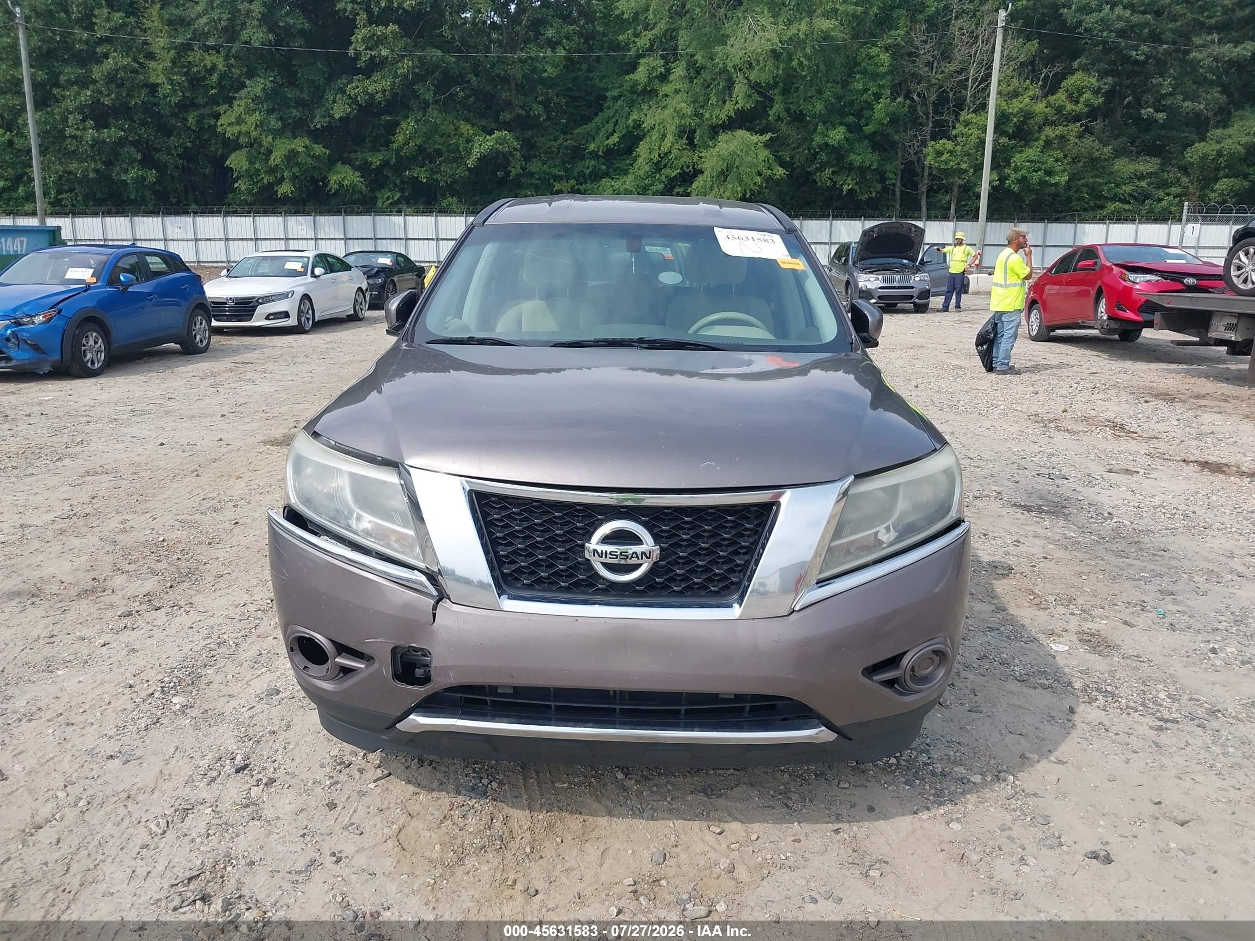 2014 Nissan Pathfinder S Gray vin: 5N1AR2MN6EC731688