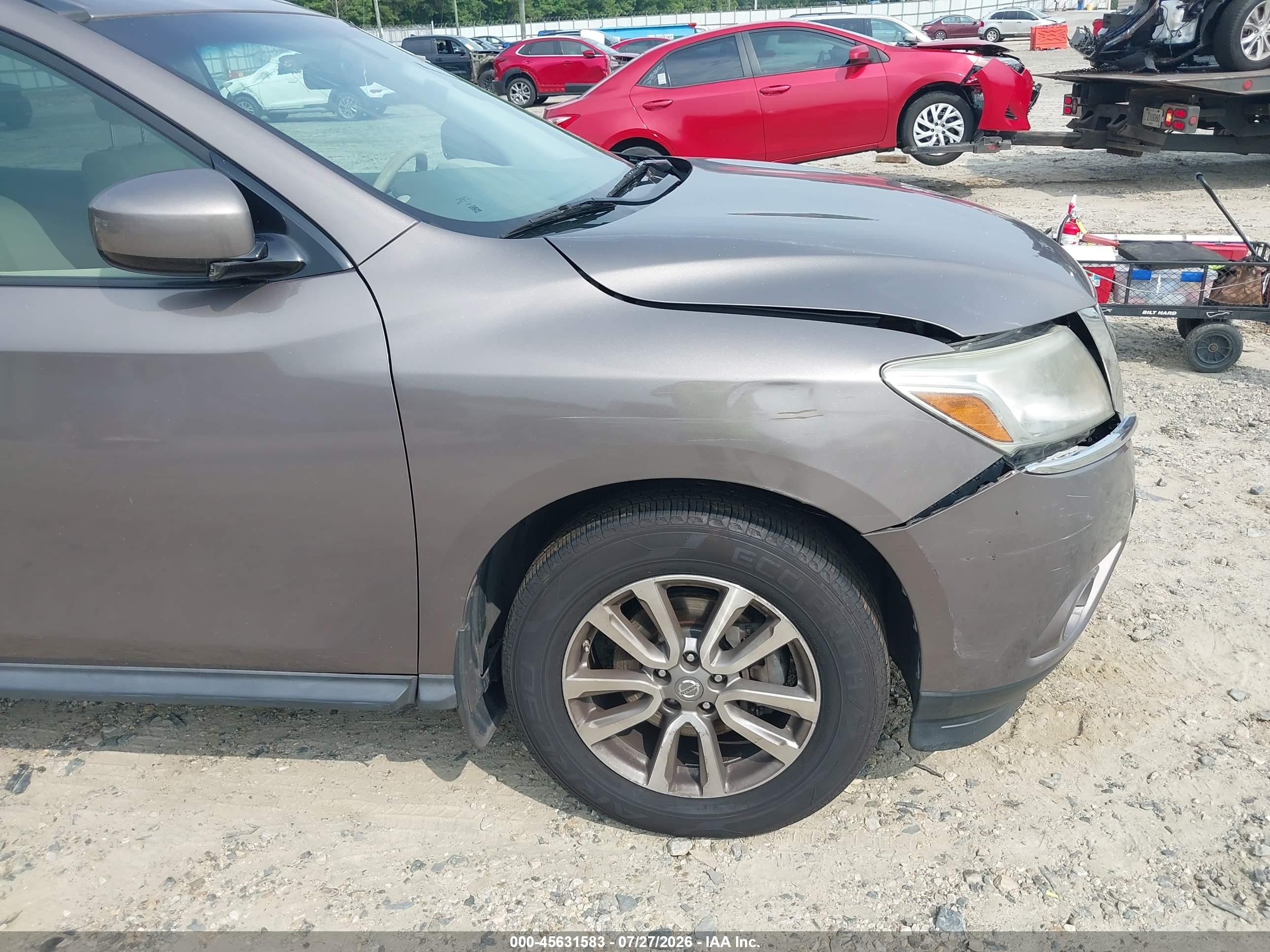 2014 Nissan Pathfinder S Gray vin: 5N1AR2MN6EC731688