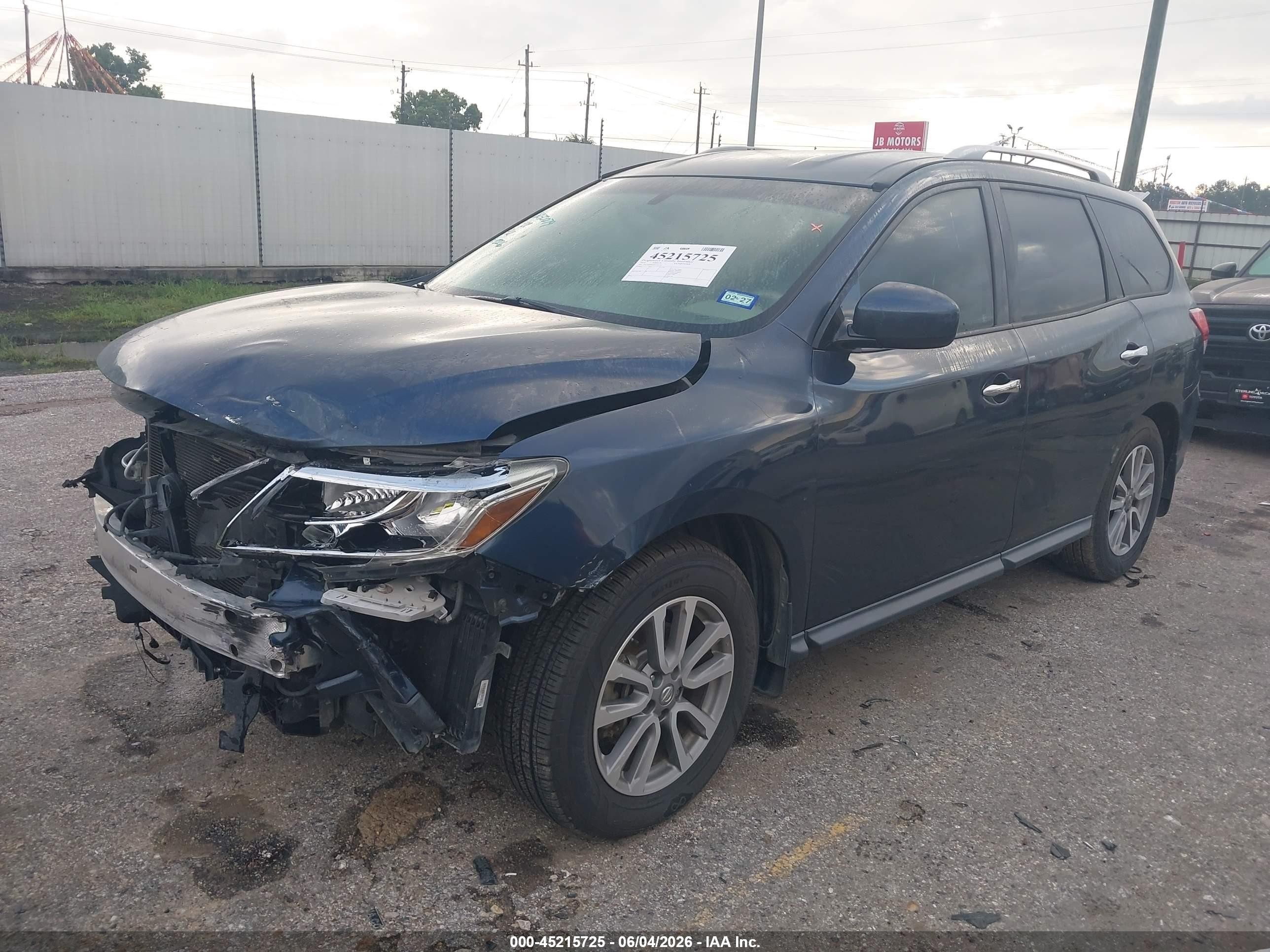 2014 Nissan Pathfinder Sv Dark Blue vin: 5N1AR2MN6EC732226