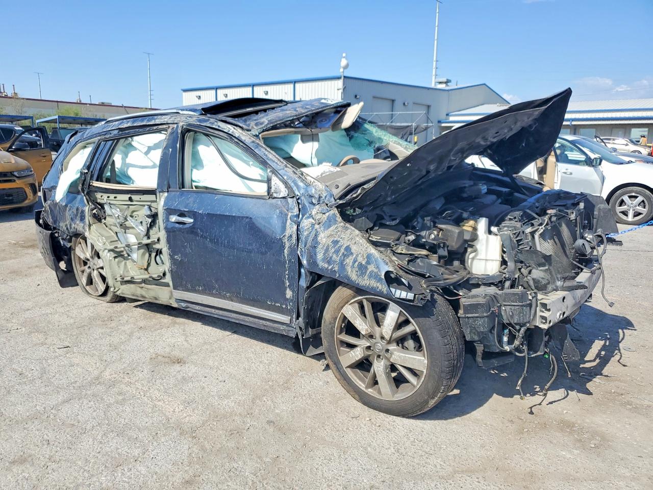 2015 Nissan Pathfinder S Синий vin: 5N1AR2MN6FC640020