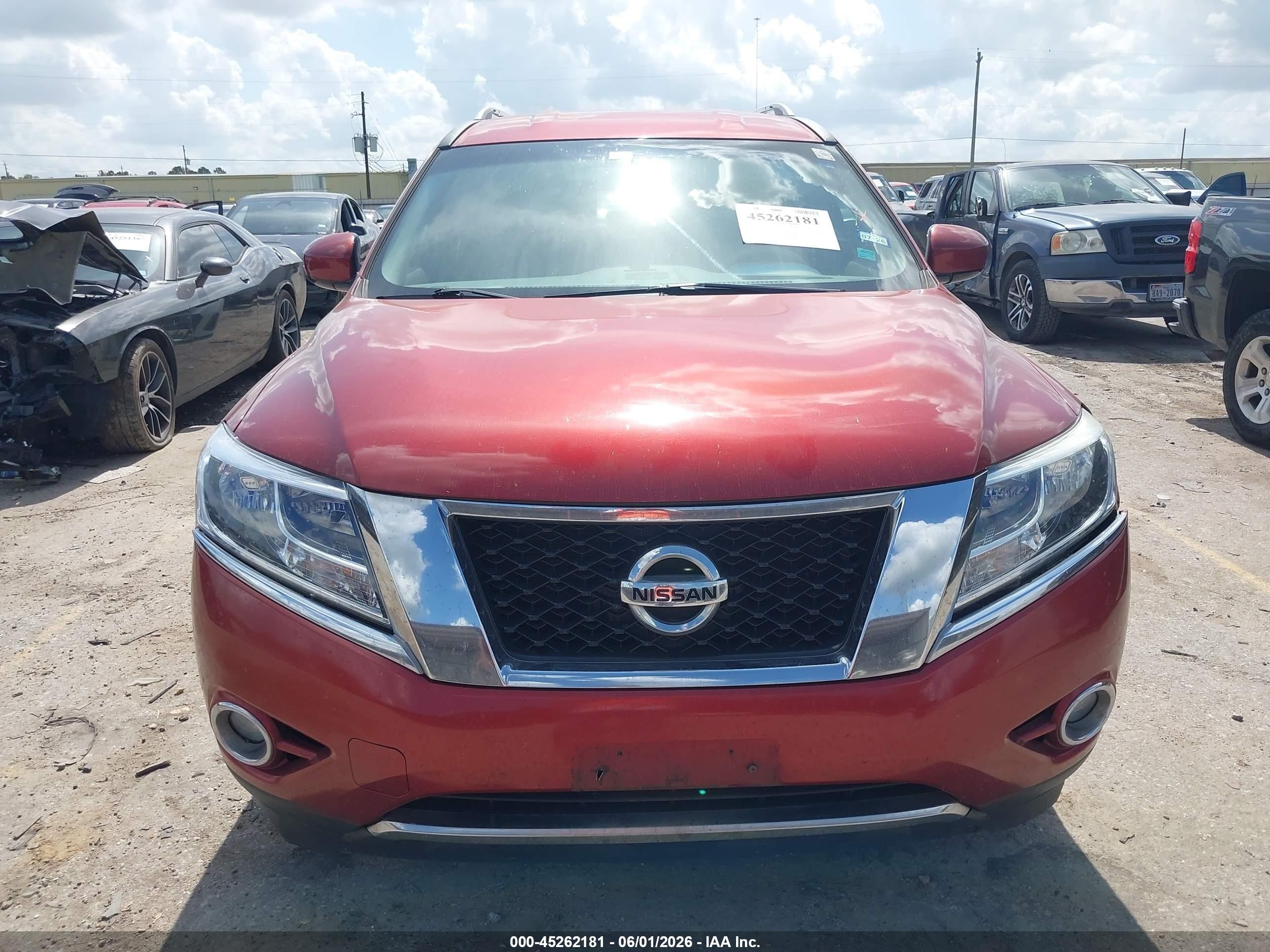 2015 Nissan Pathfinder Sv Red vin: 5N1AR2MN6FC643855