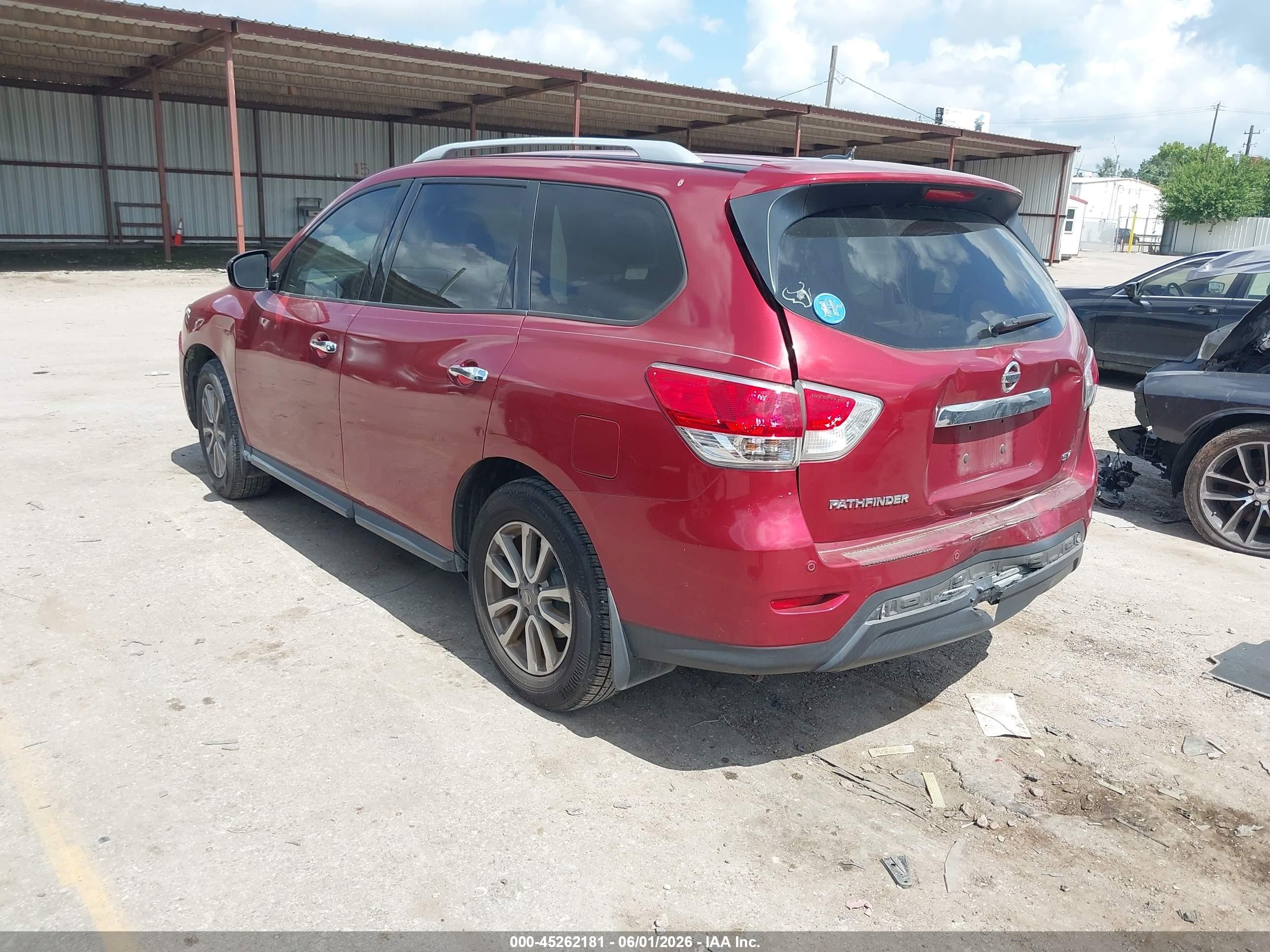 2015 Nissan Pathfinder Sv Red vin: 5N1AR2MN6FC643855