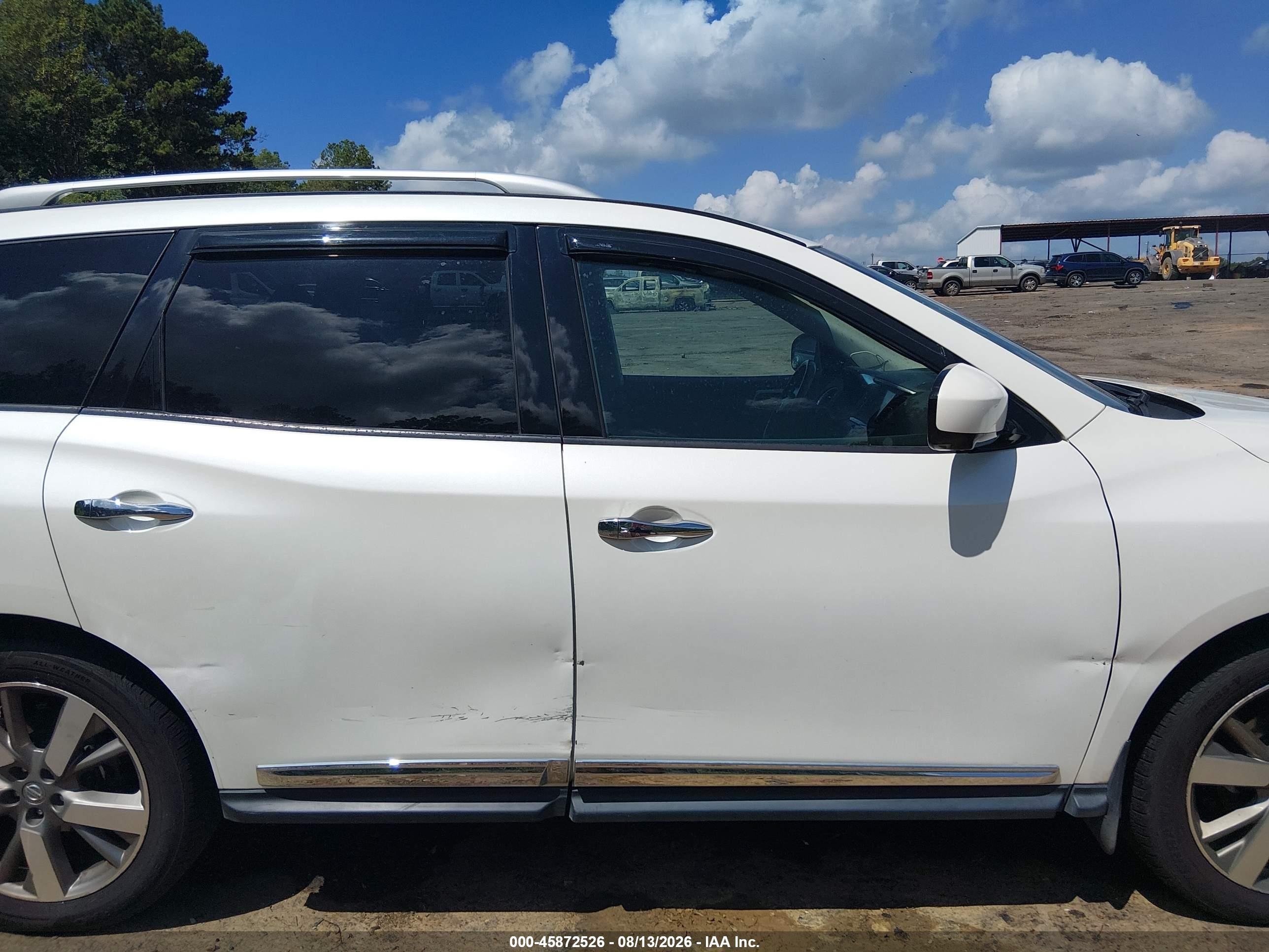 2015 Nissan Pathfinder Platinum White vin: 5N1AR2MN6FC656847